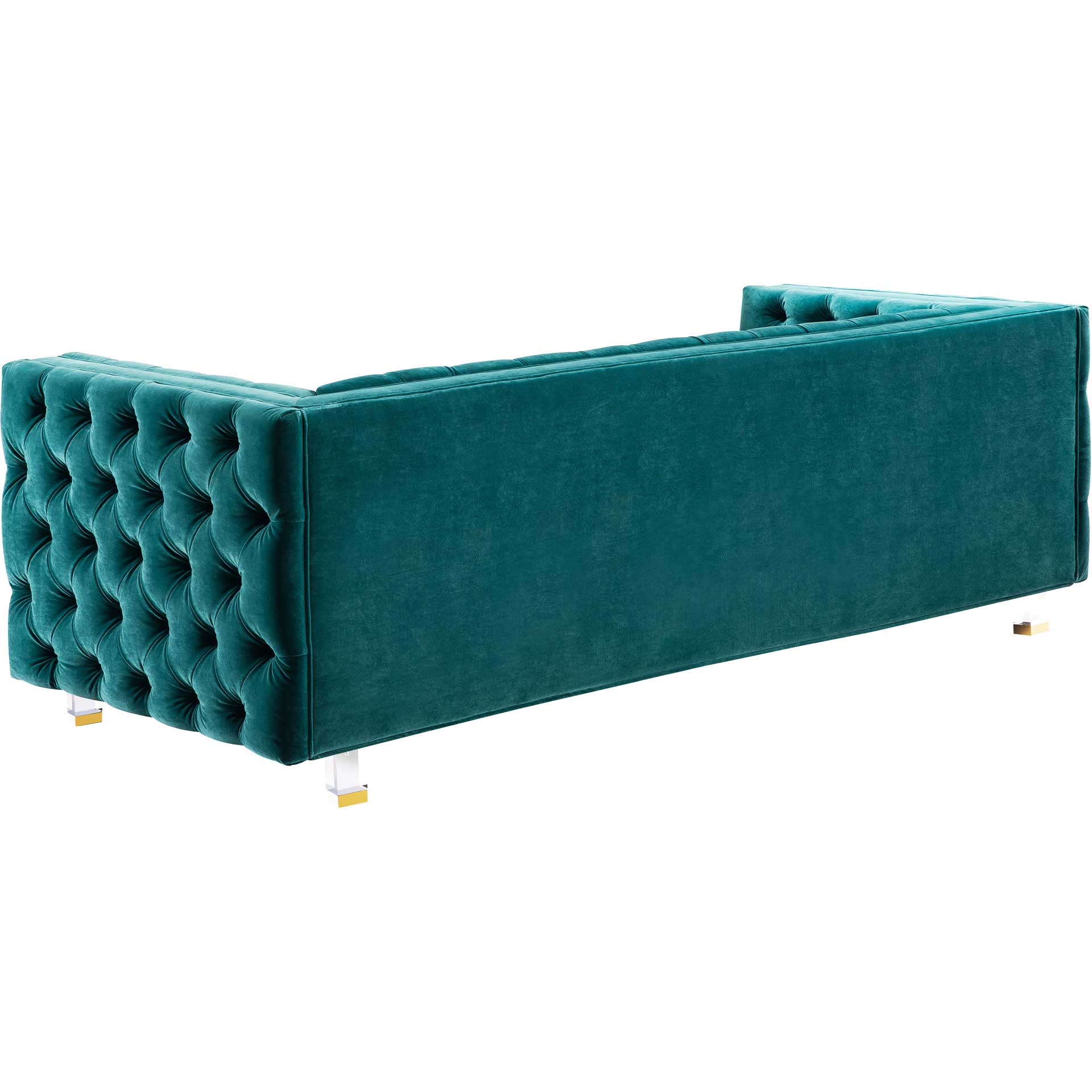 Ridge Velvet Sofa Green - Image 4