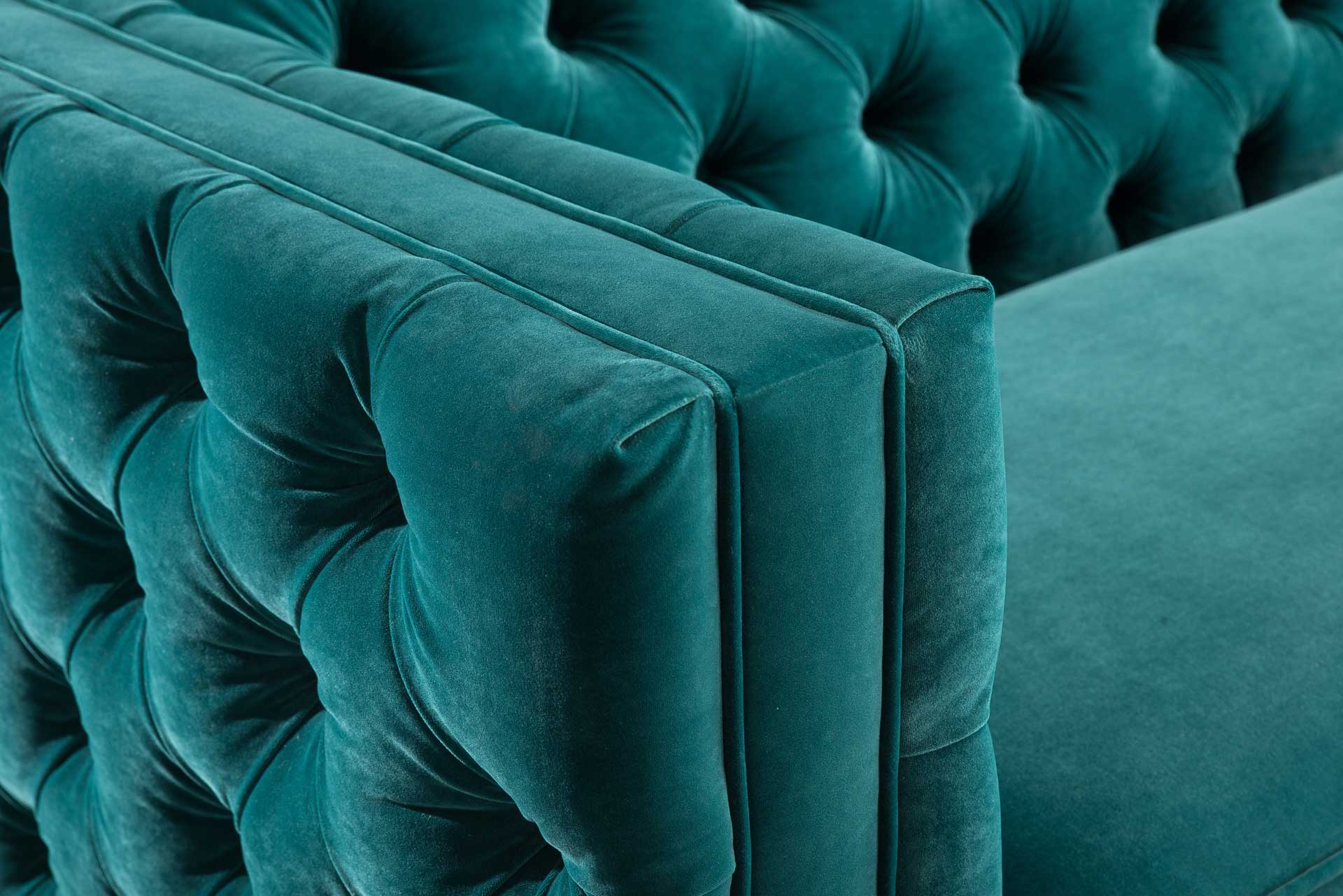 Ridge Velvet Sofa Green - Image 6