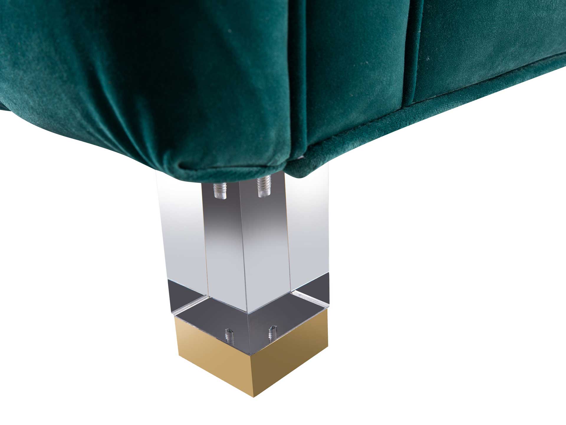 Ridge Velvet Sofa Green - Image 7