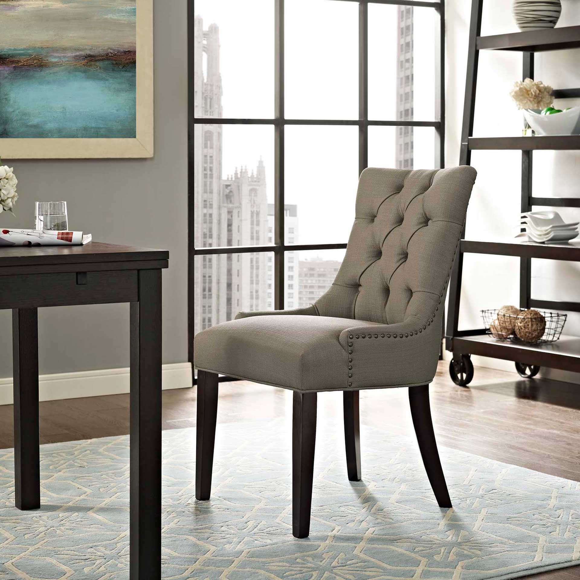 Riley Fabric Dining Chair Granite - Image 4