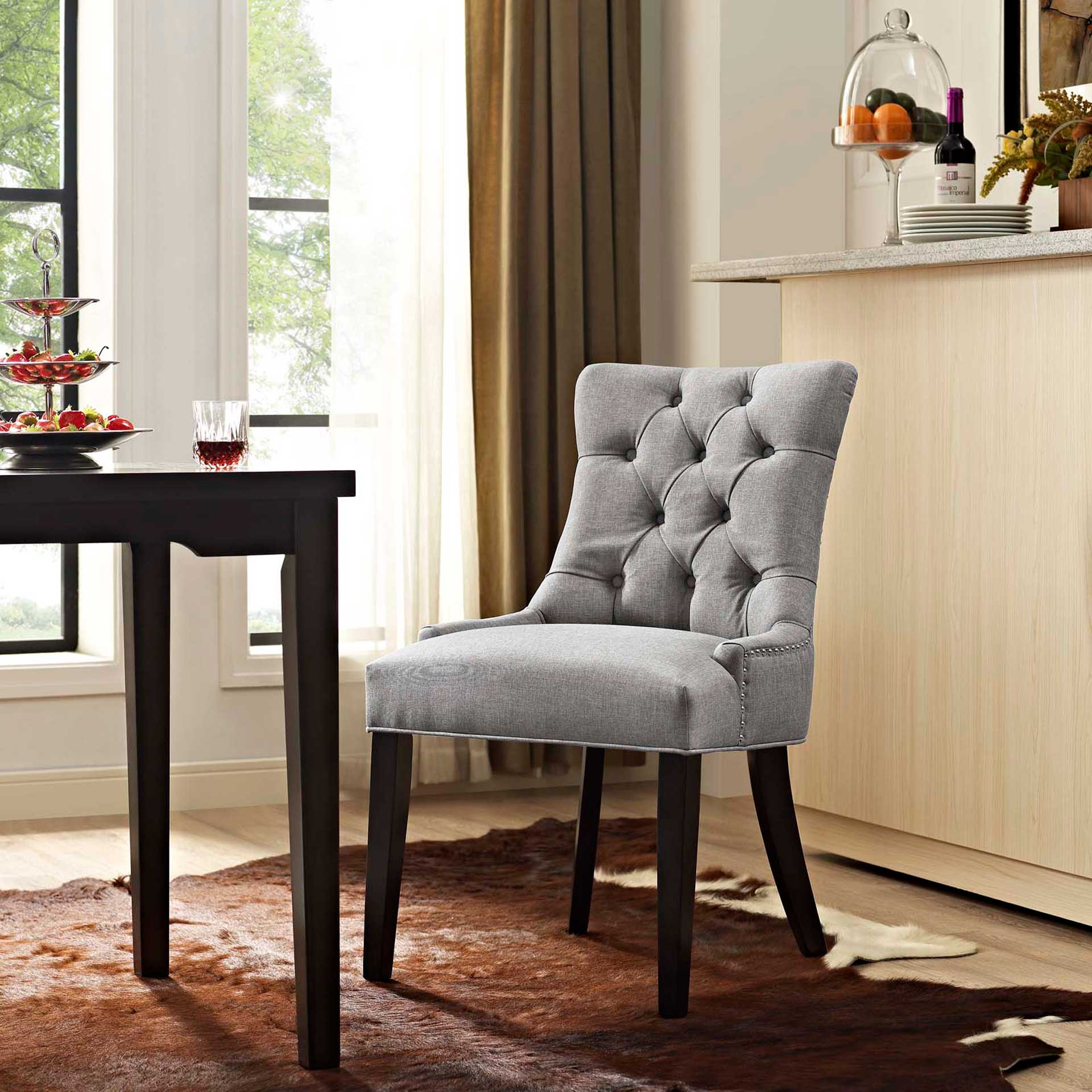 Riley Fabric Dining Chair Light Gray - Image 4