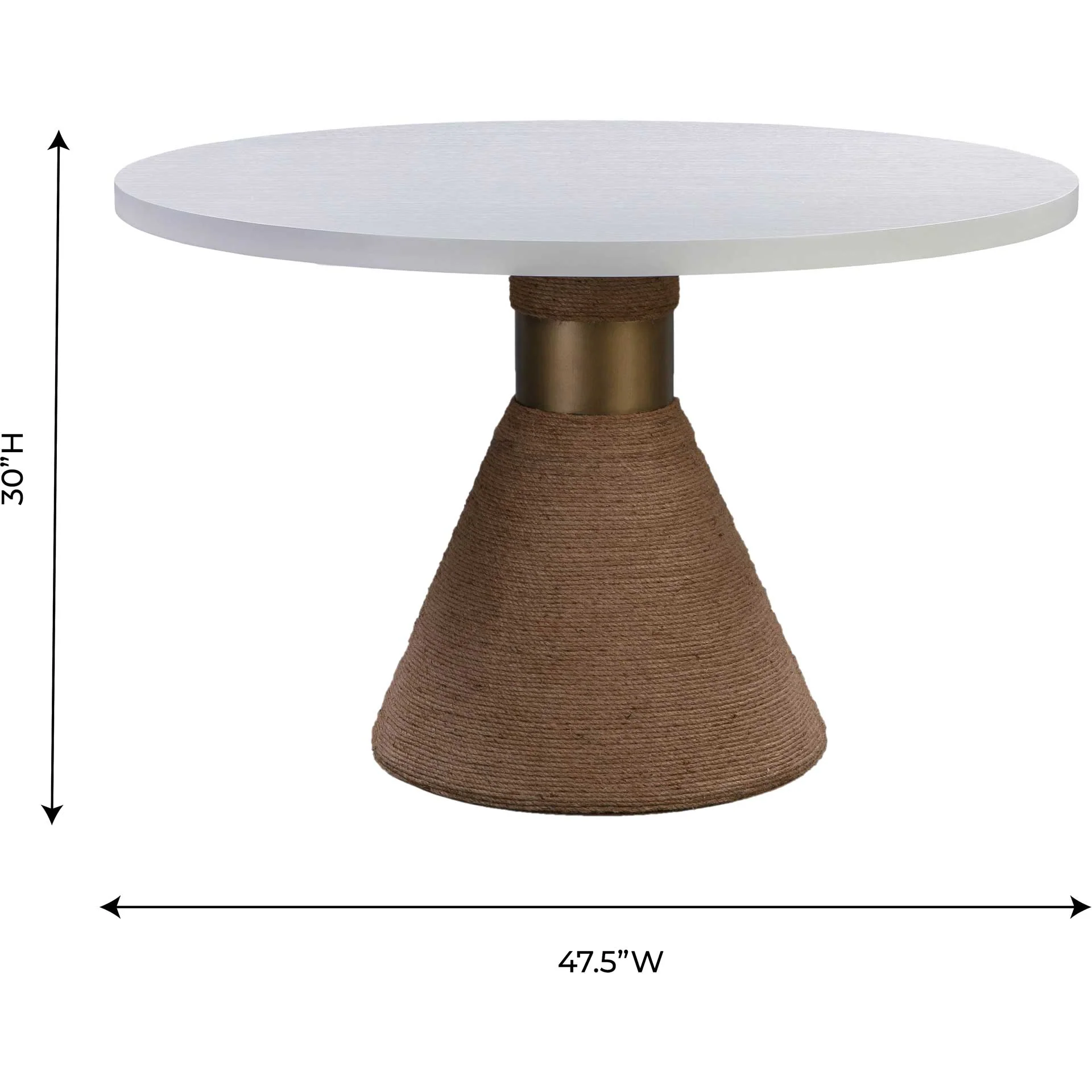 Riley Natural Rope Round Table White - Image 6