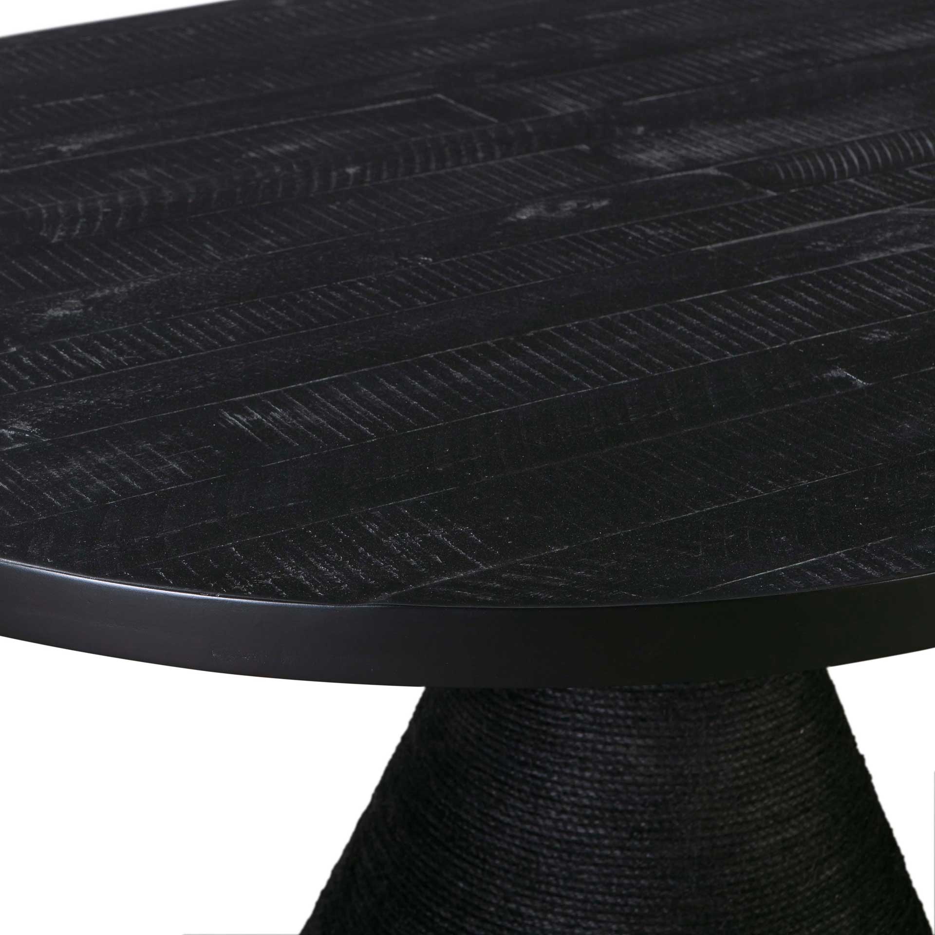 Riley Rope Oval Table Black - Image 9