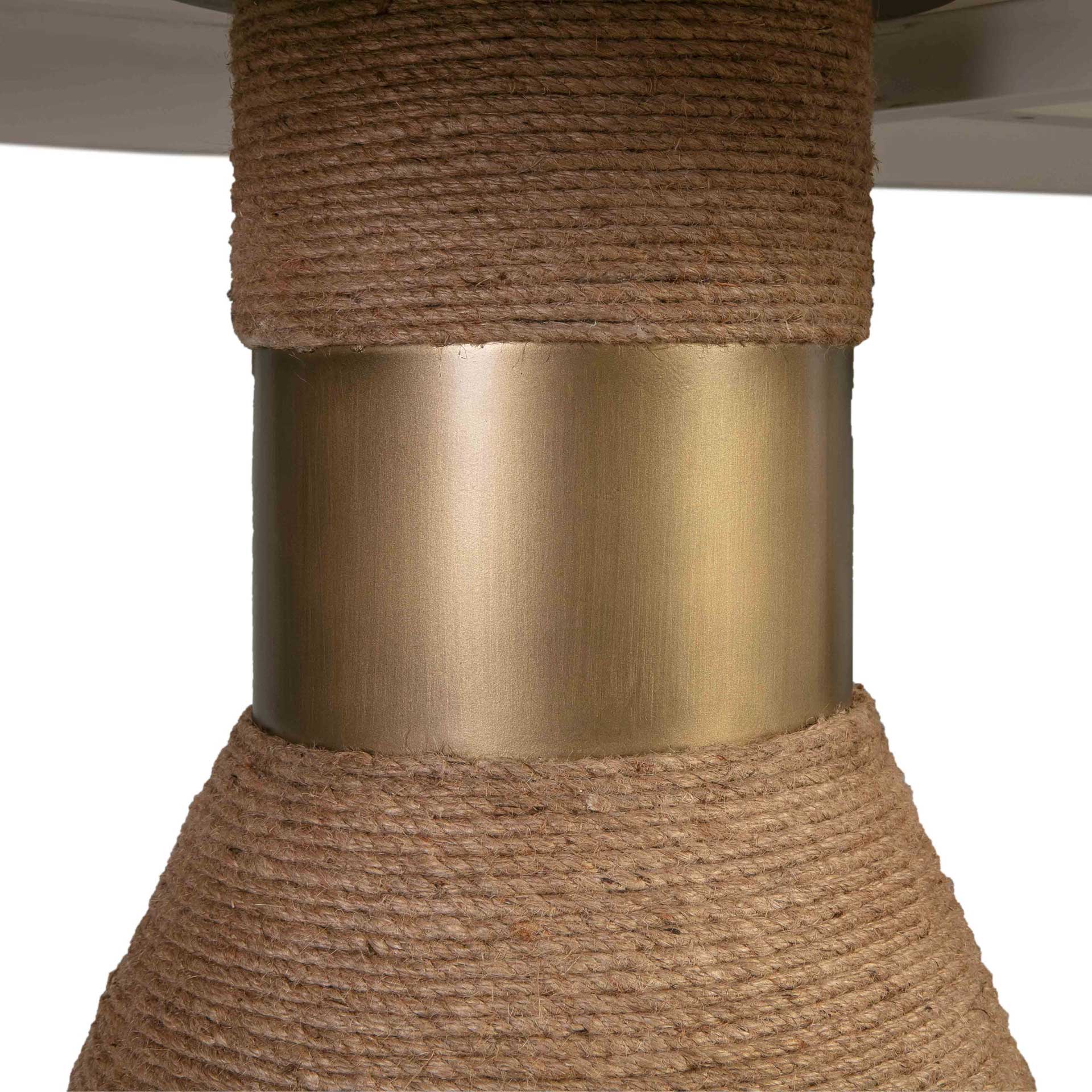 Riley Rope Oval Table White/Natural - Image 6