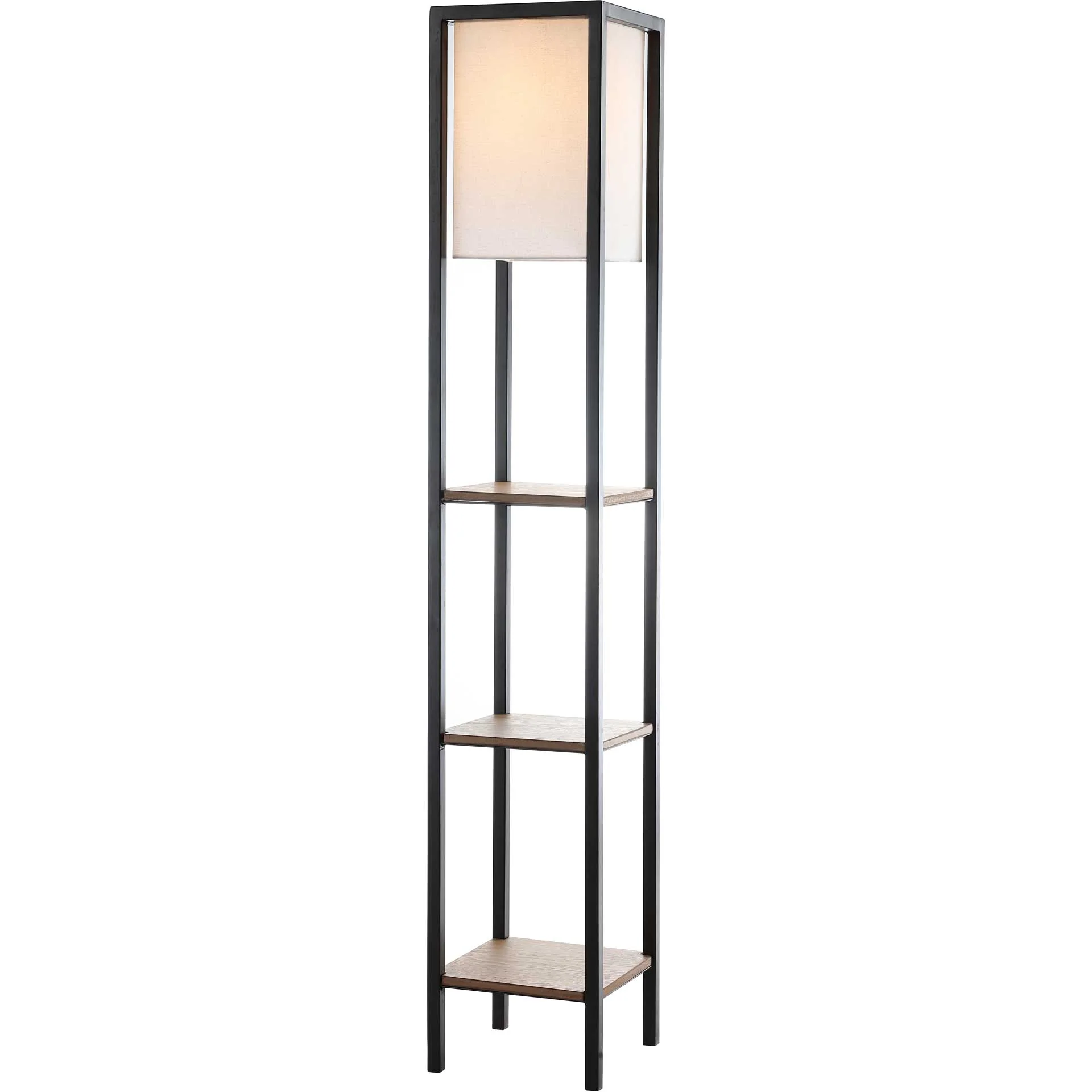 Riley Shelf Floor Lamp Light Brown/Black - Image 2
