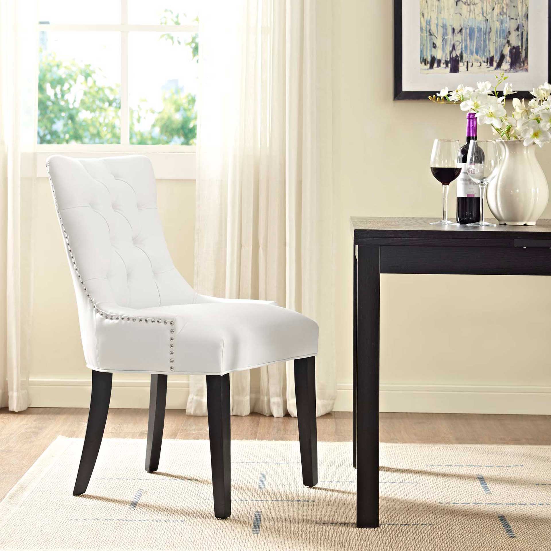 Riley Vinyl Dining Chair White - Image 4