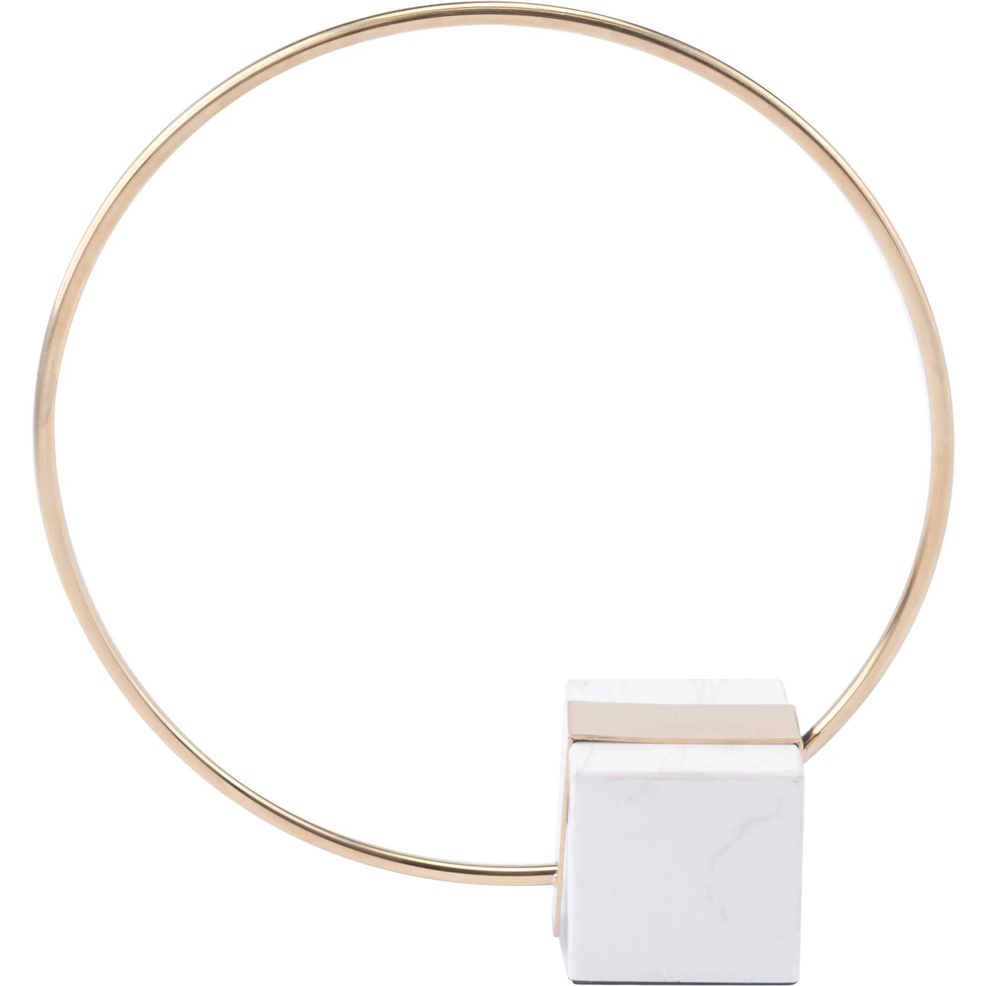 Ring With Marble Stand Antique Brass - Image 2
