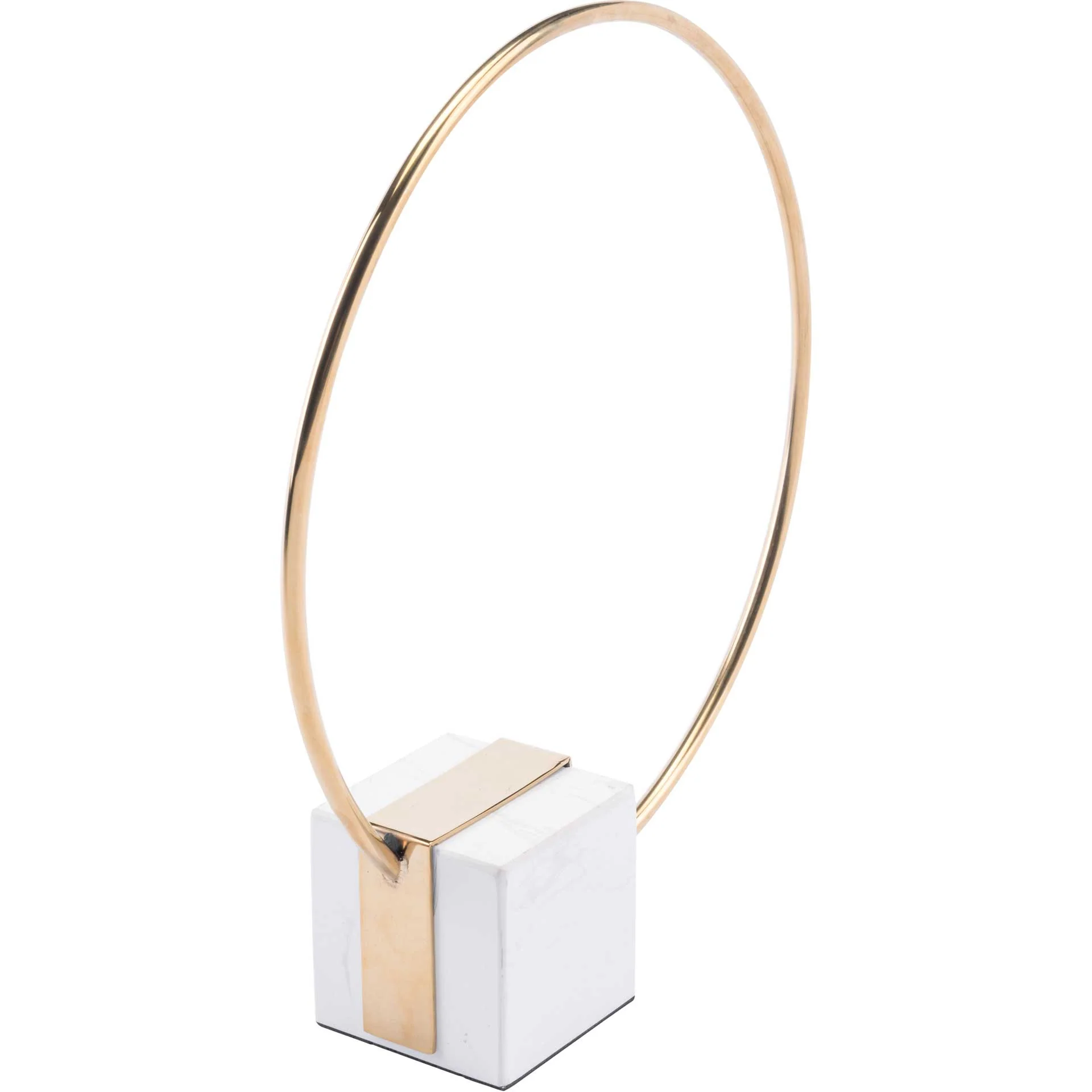 Ring With Marble Stand Antique Brass - Image 3