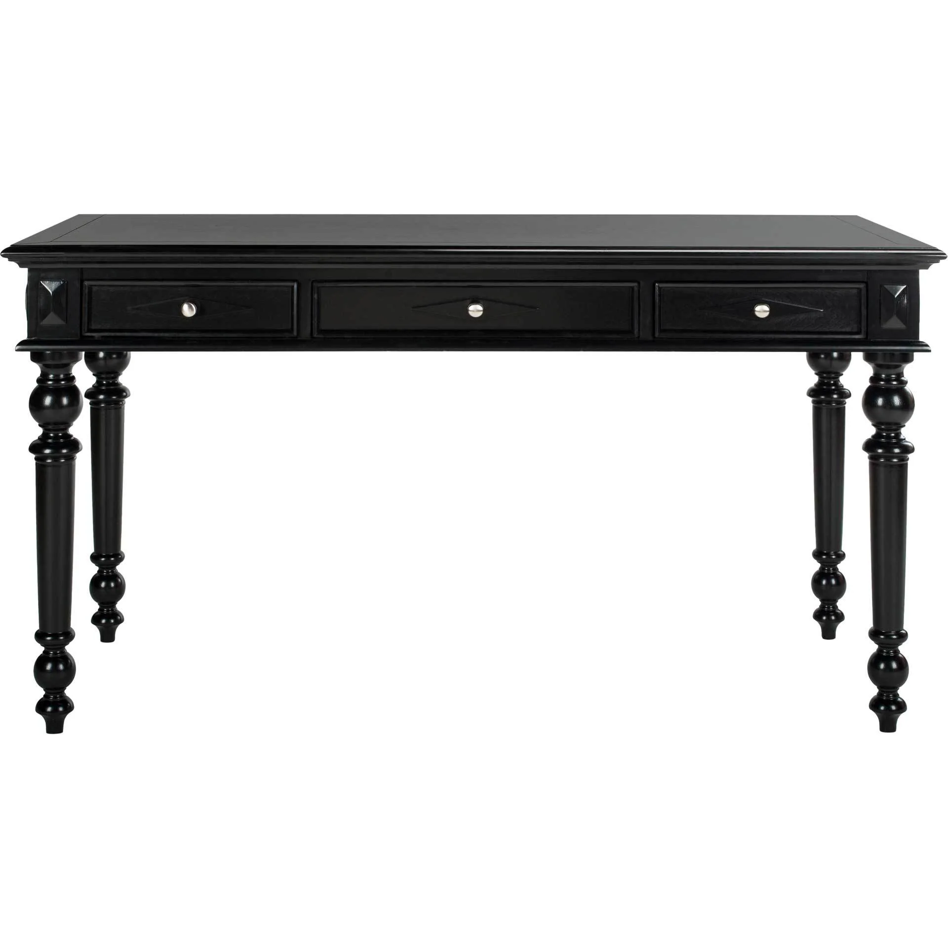 Robert 3 Drawer Desk Black - Image 2