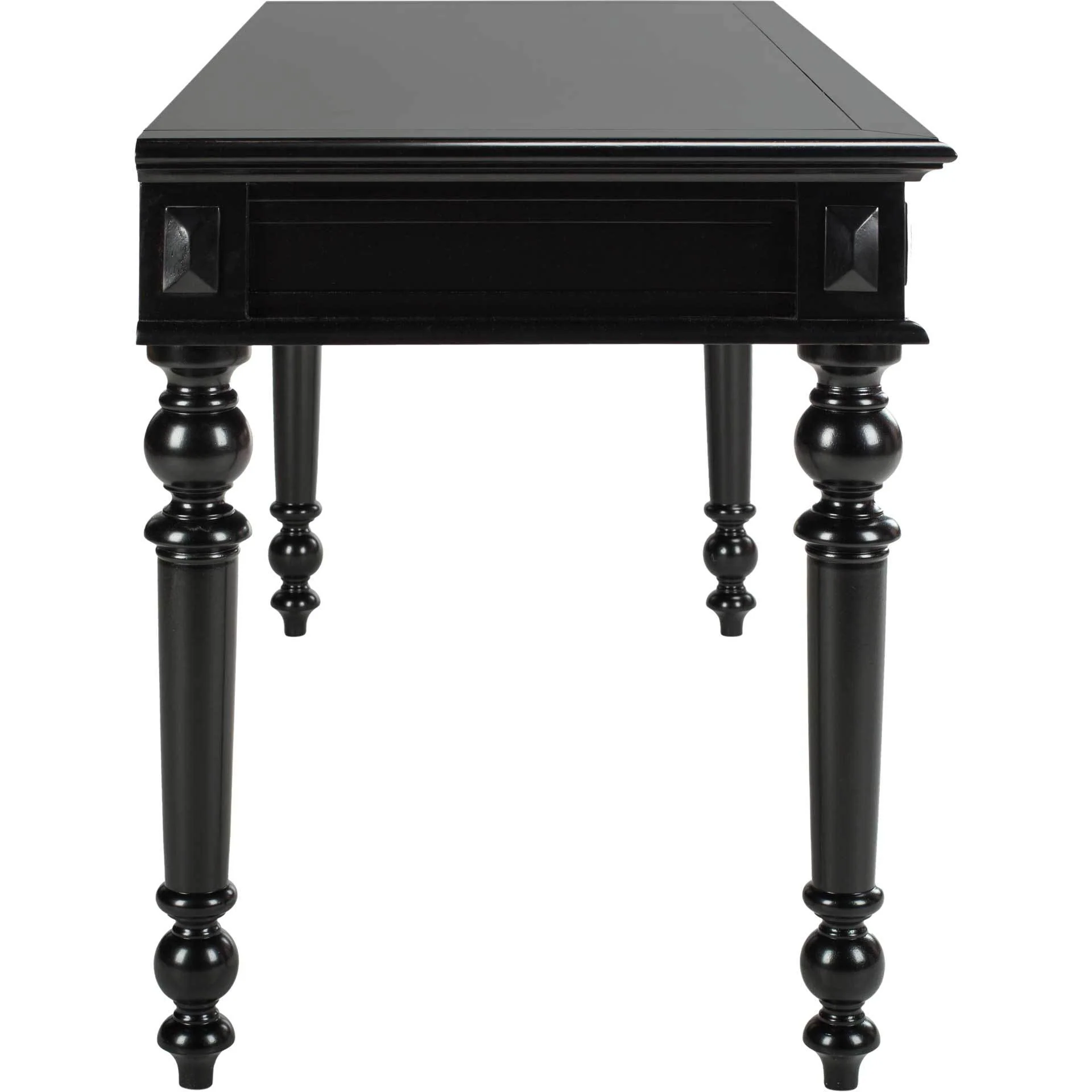 Robert 3 Drawer Desk Black - Image 3