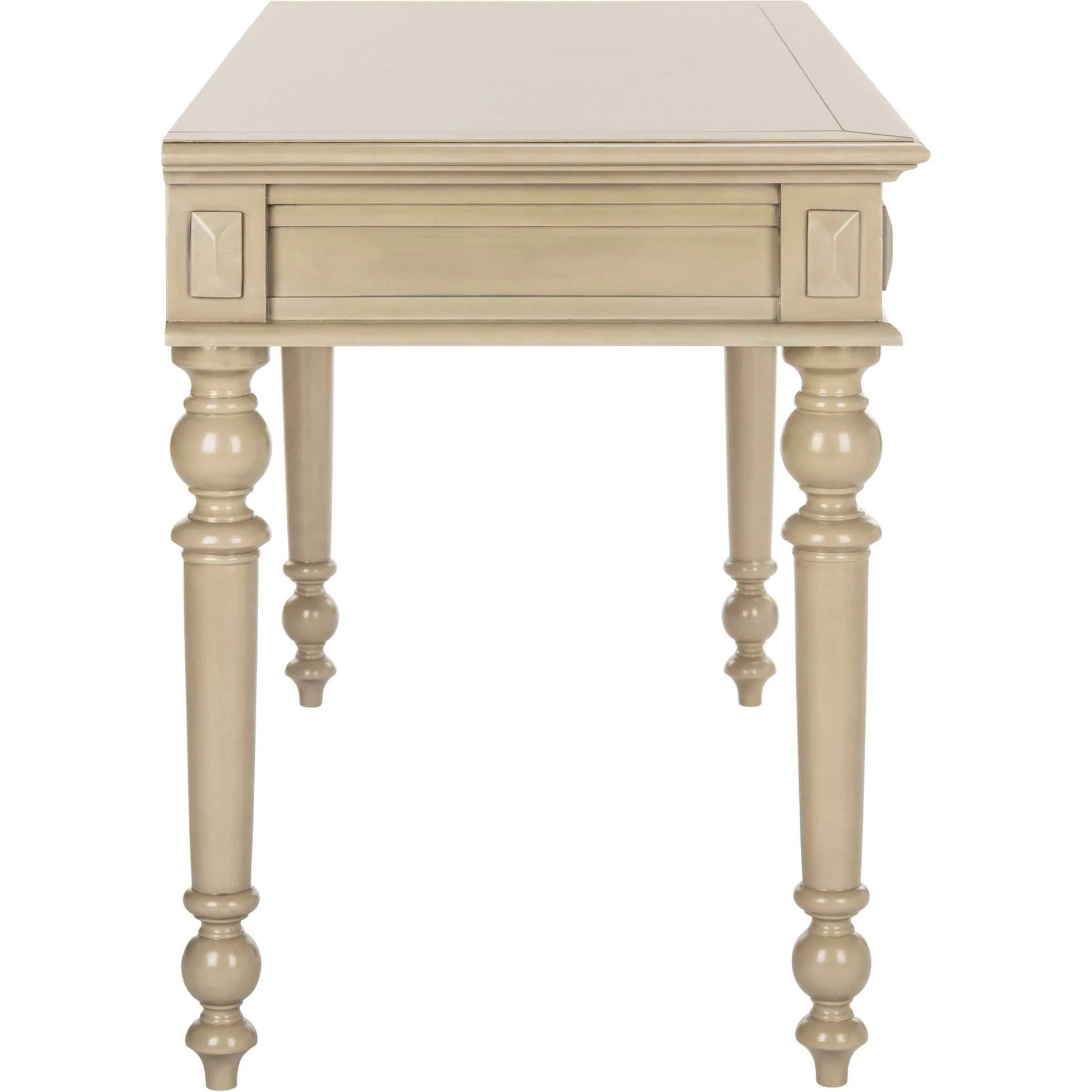 Robert 3 Drawer Desk Light Beige - Image 3