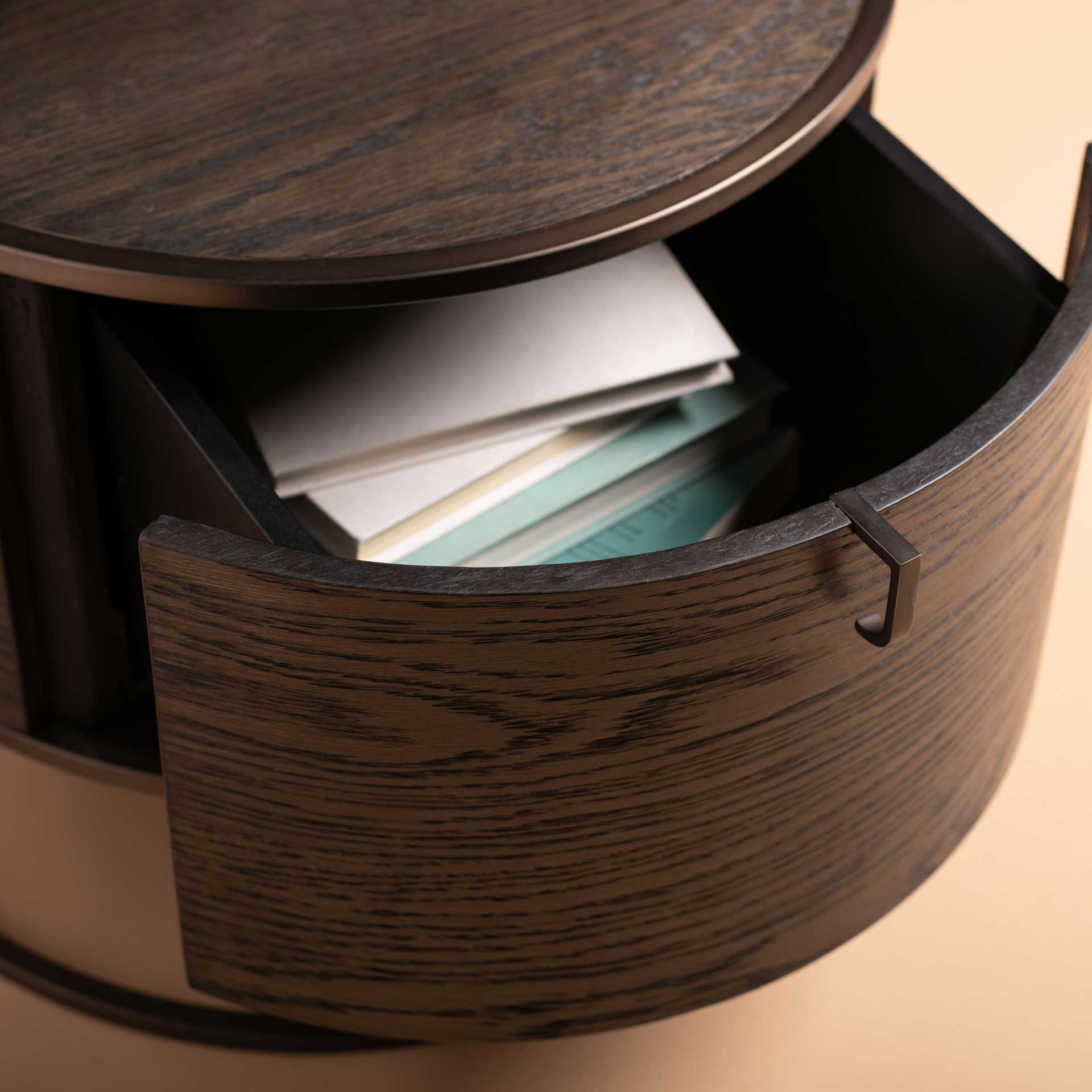 Robin Round 1 Drawer Nightstand Dark Walnut - Image 10
