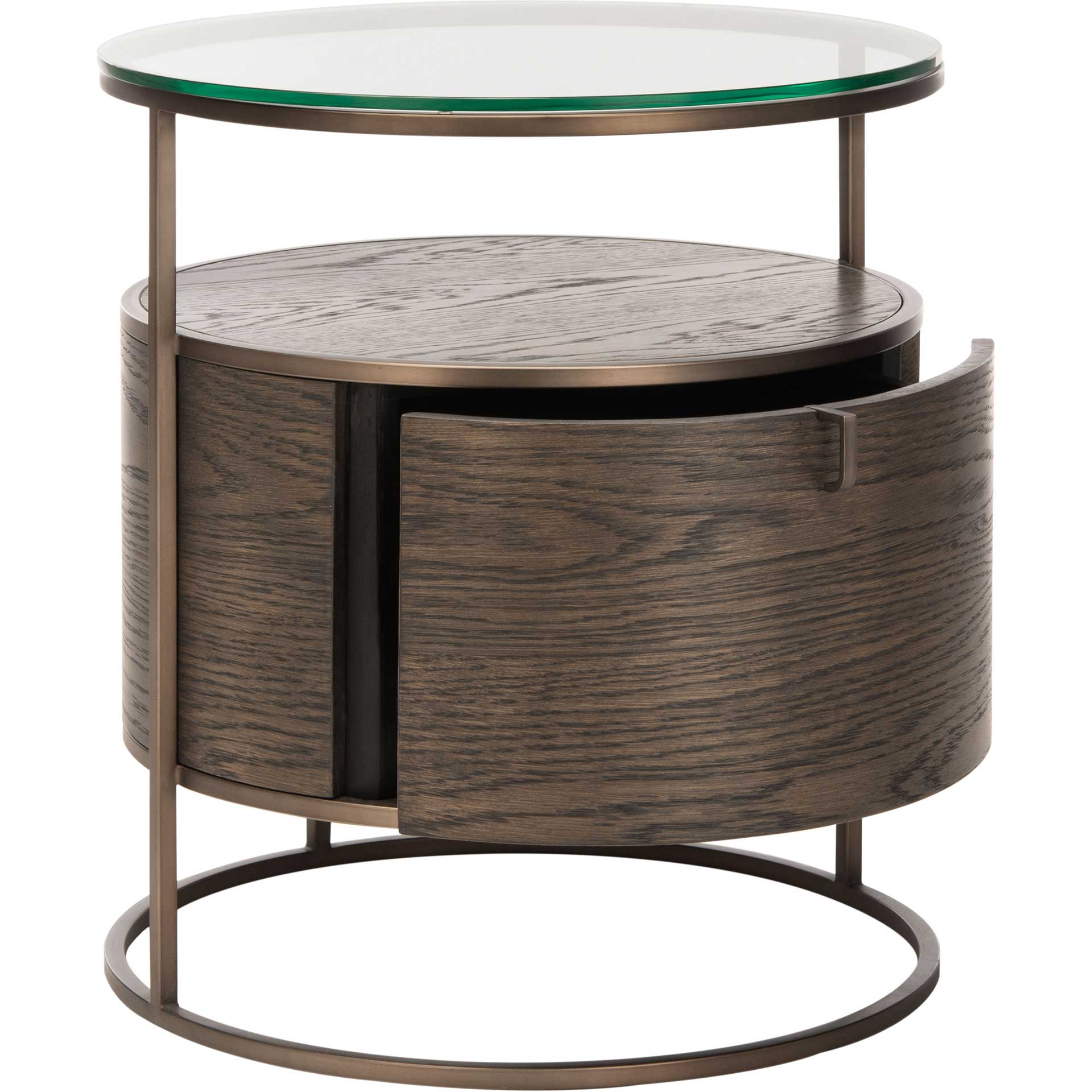 Robin Round 1 Drawer Nightstand Dark Walnut - Image 2