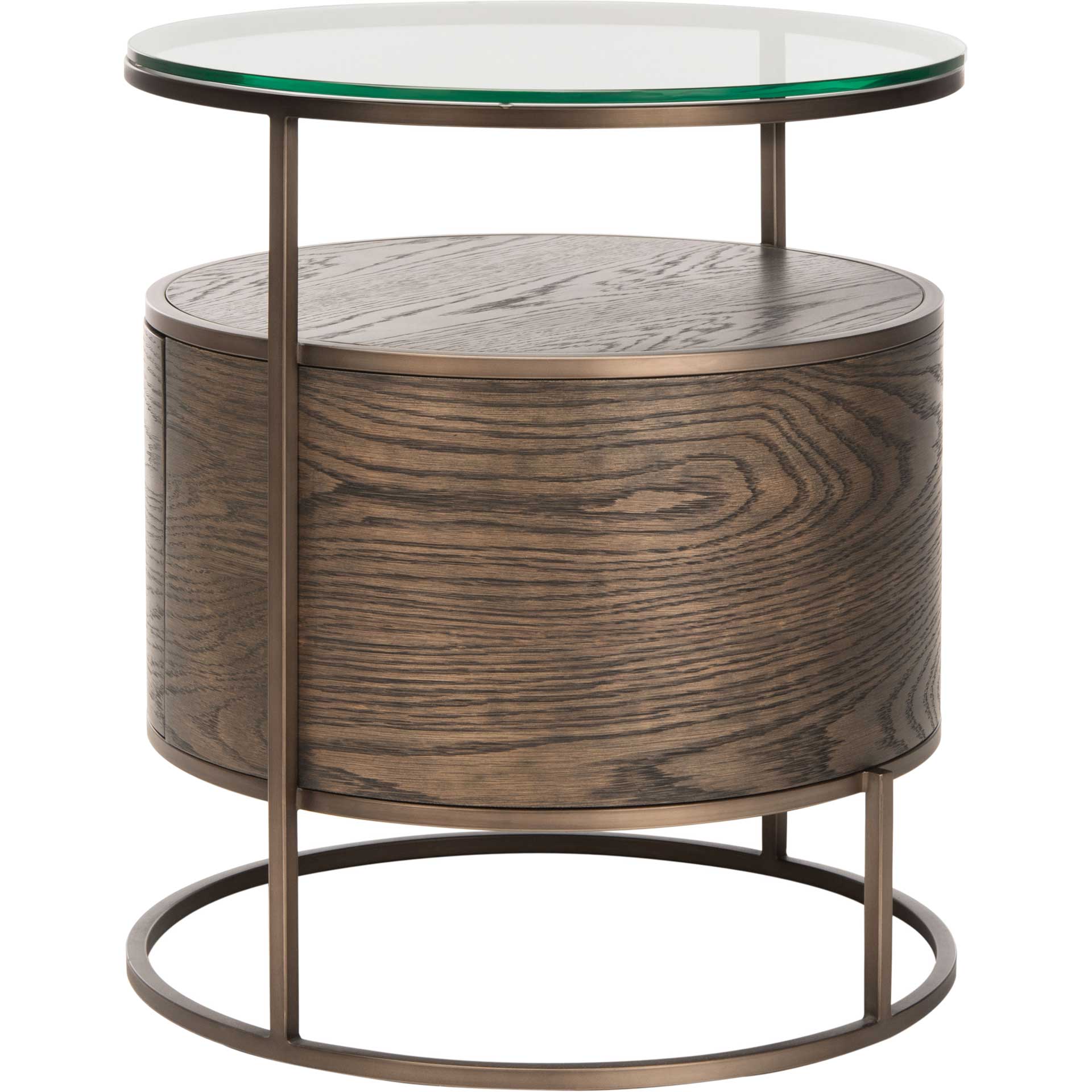 Robin Round 1 Drawer Nightstand Dark Walnut - Image 3