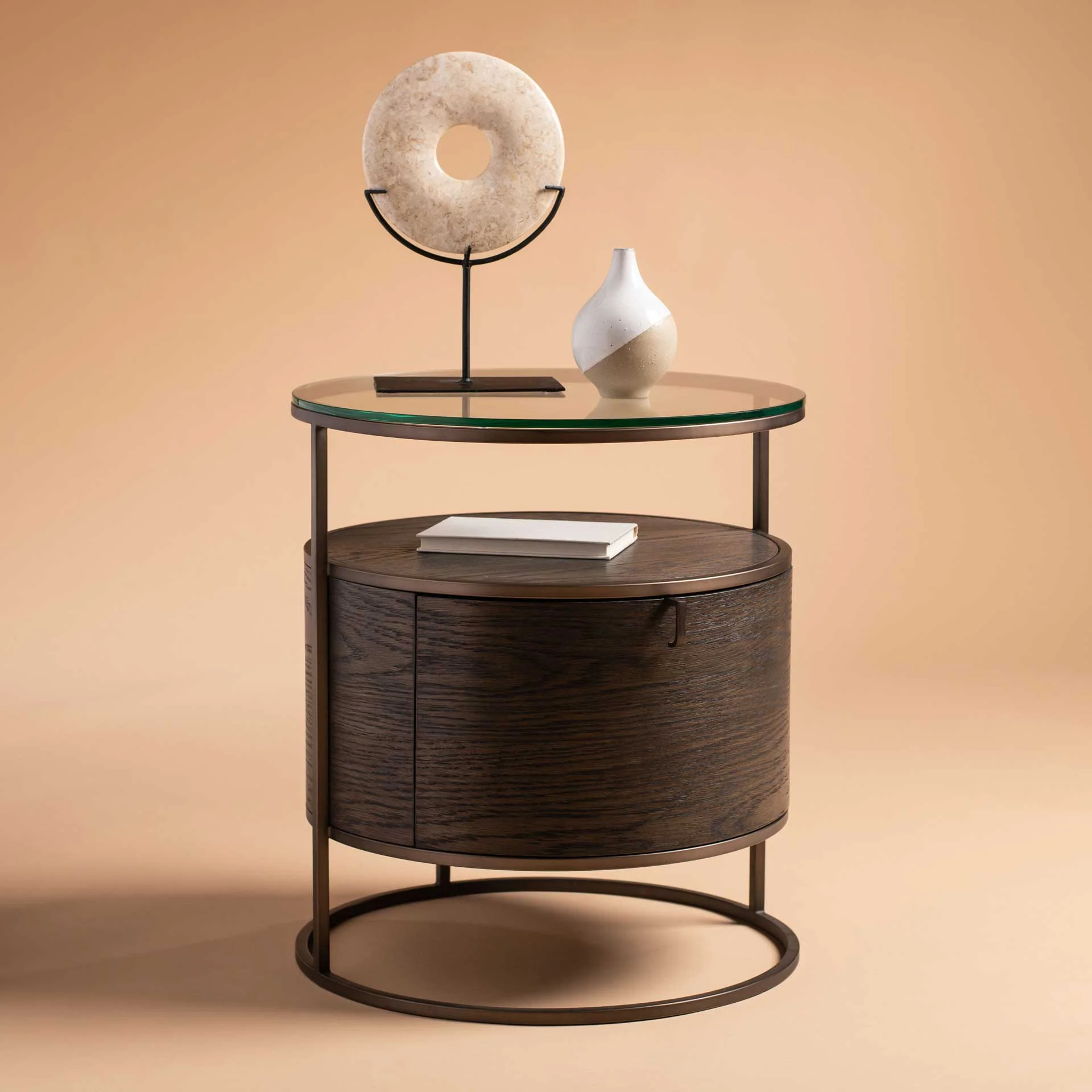 Robin Round 1 Drawer Nightstand Dark Walnut - Image 9