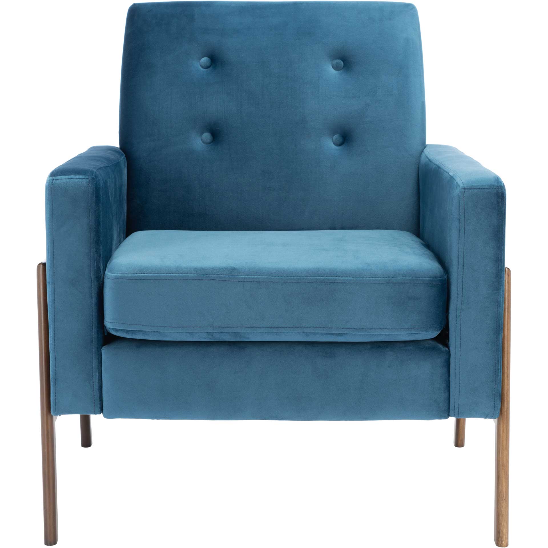 Rocha Sofa Accent Chair Blue/Antique Coffee - Image 2
