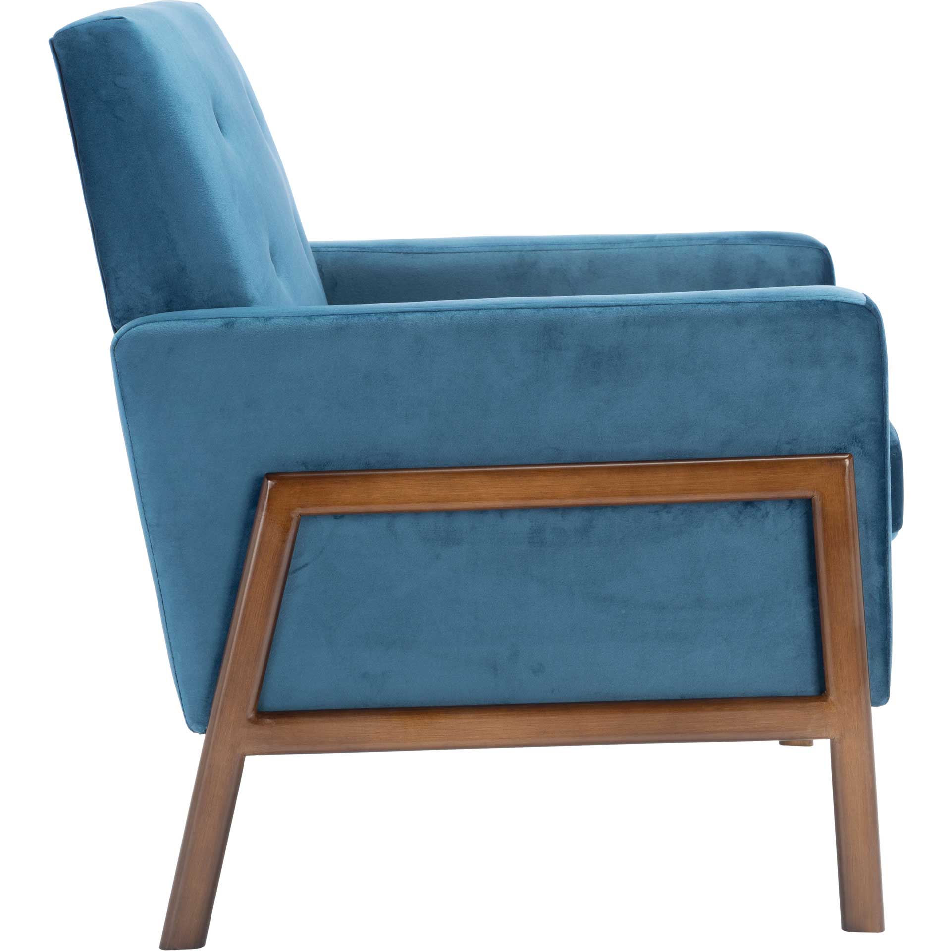 Rocha Sofa Accent Chair Blue/Antique Coffee - Image 3