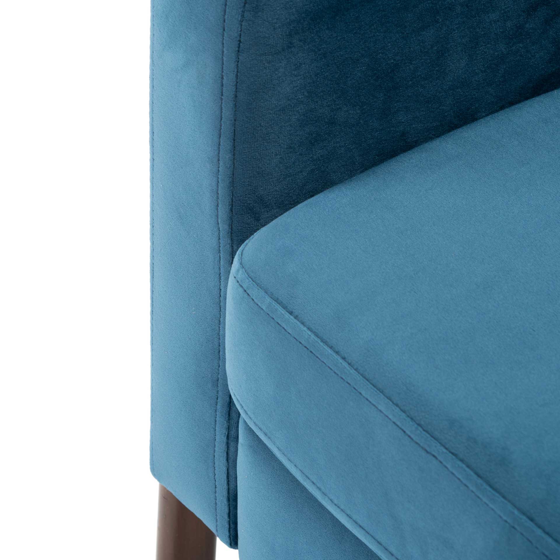 Rocha Sofa Accent Chair Blue/Antique Coffee - Image 6