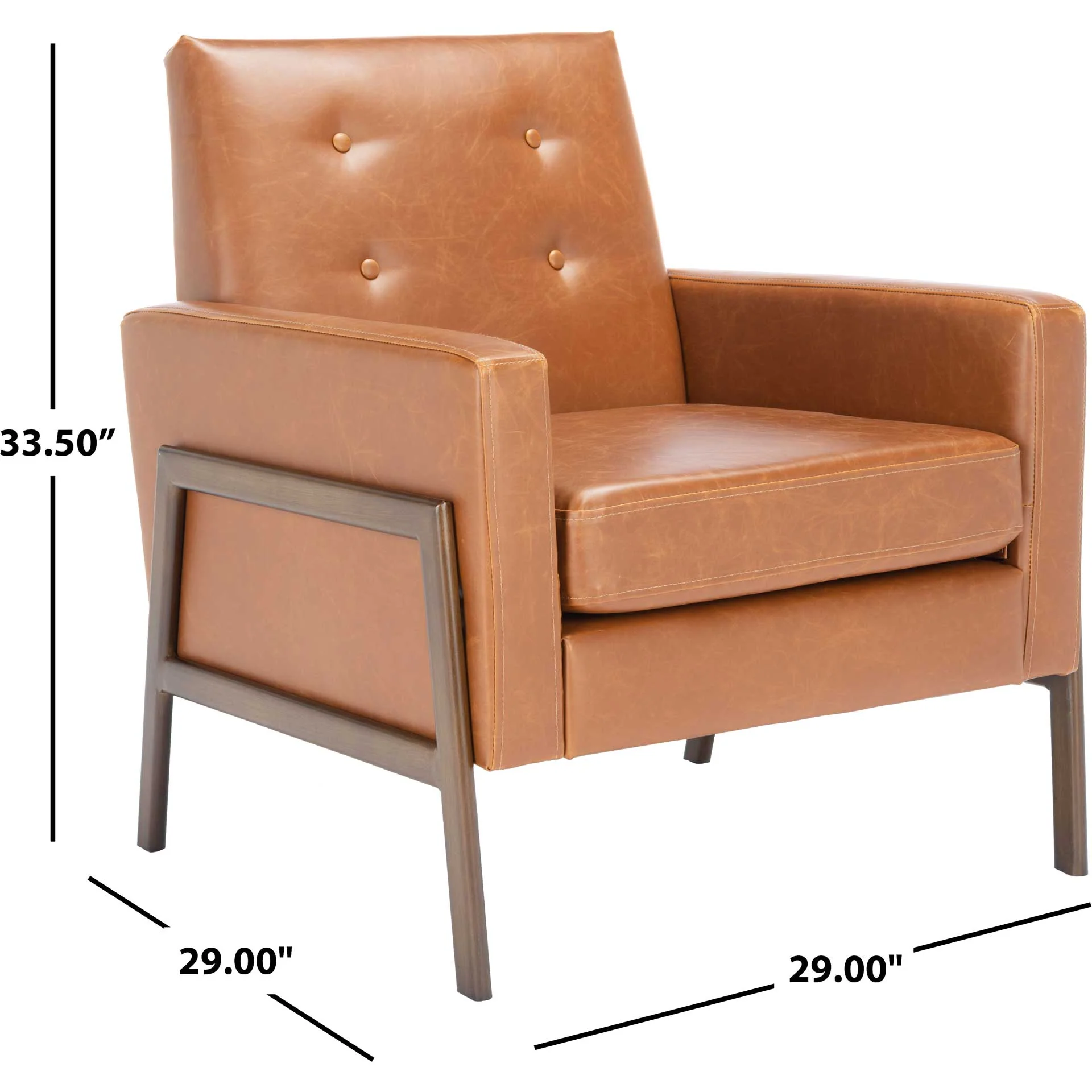 Rocha Sofa Accent Chair Light Brown/Antique Coffee - Image 8