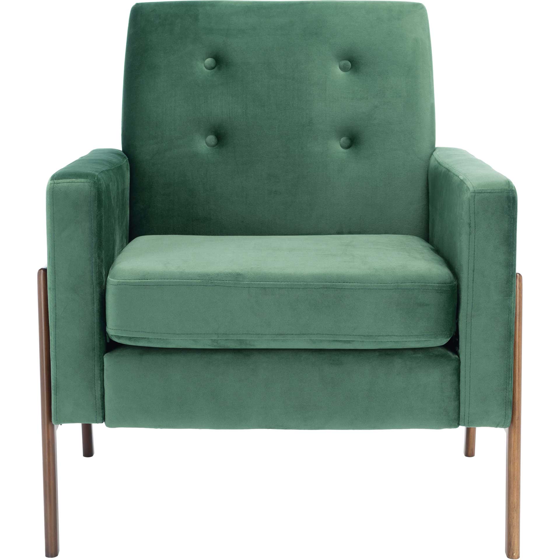 Rocha Sofa Accent Chair Malachite Green/Antique Coffee - Image 2
