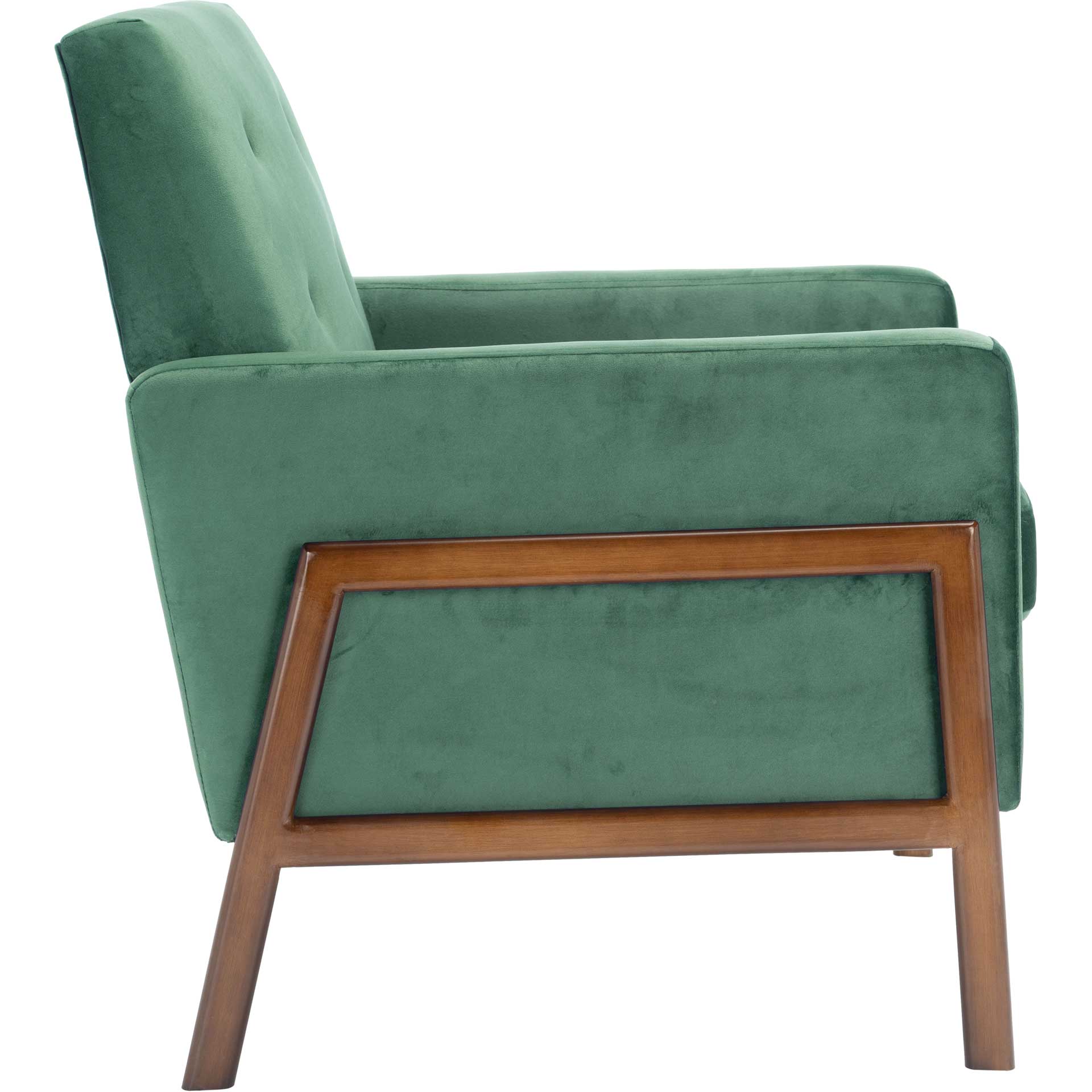 Rocha Sofa Accent Chair Malachite Green/Antique Coffee - Image 3