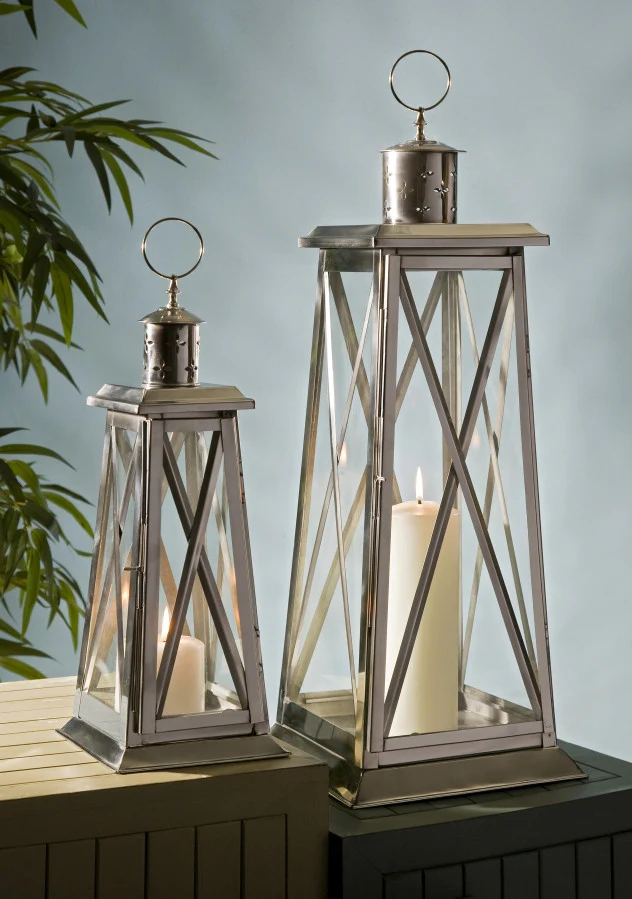 Rockcastle Steel Candle Lanterns (Set of 2) - Image 2