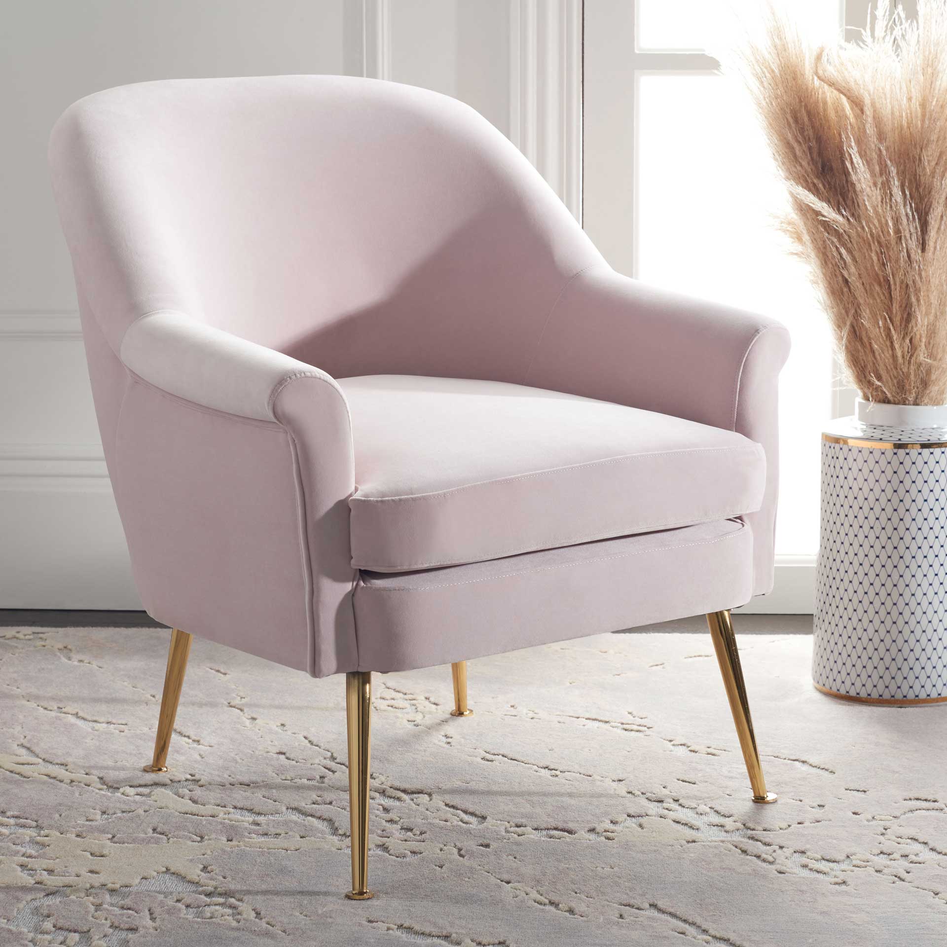 Rockford Accent Chair Light Pink - Image 4