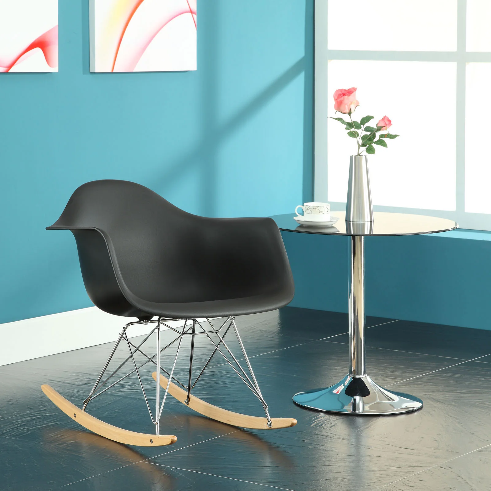 Rocking Lounge Chair Black - Image 2