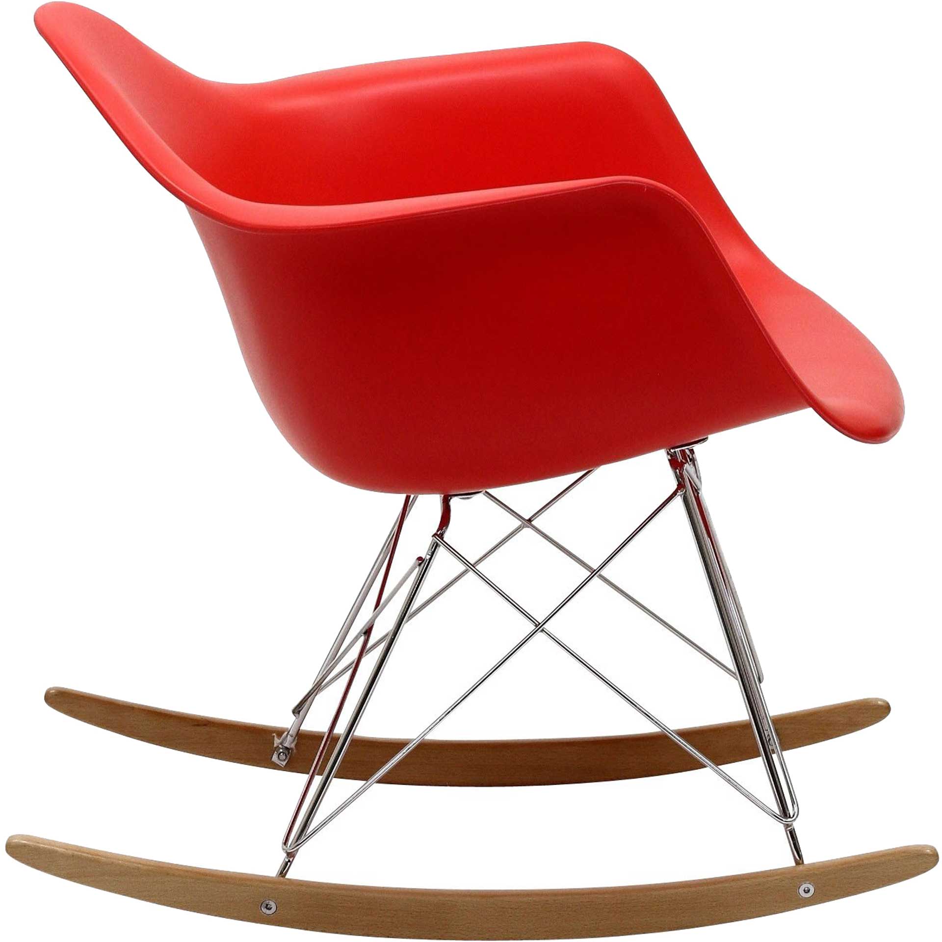 Rocking Lounge Chair Red - Image 3