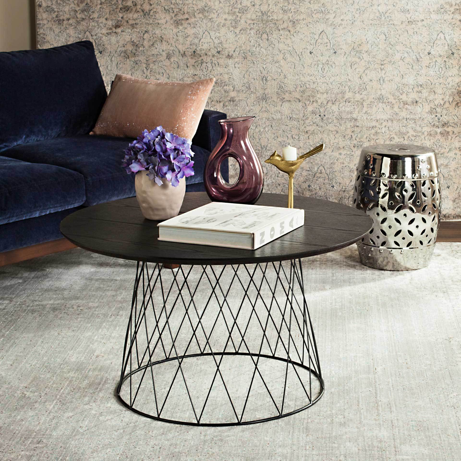 Rocky Wood Coffee Table Black - Image 2