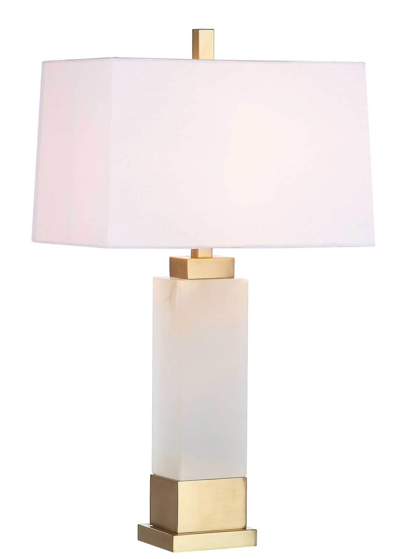 Roderick Alabaster Table Lamp White/Gold - Image 2