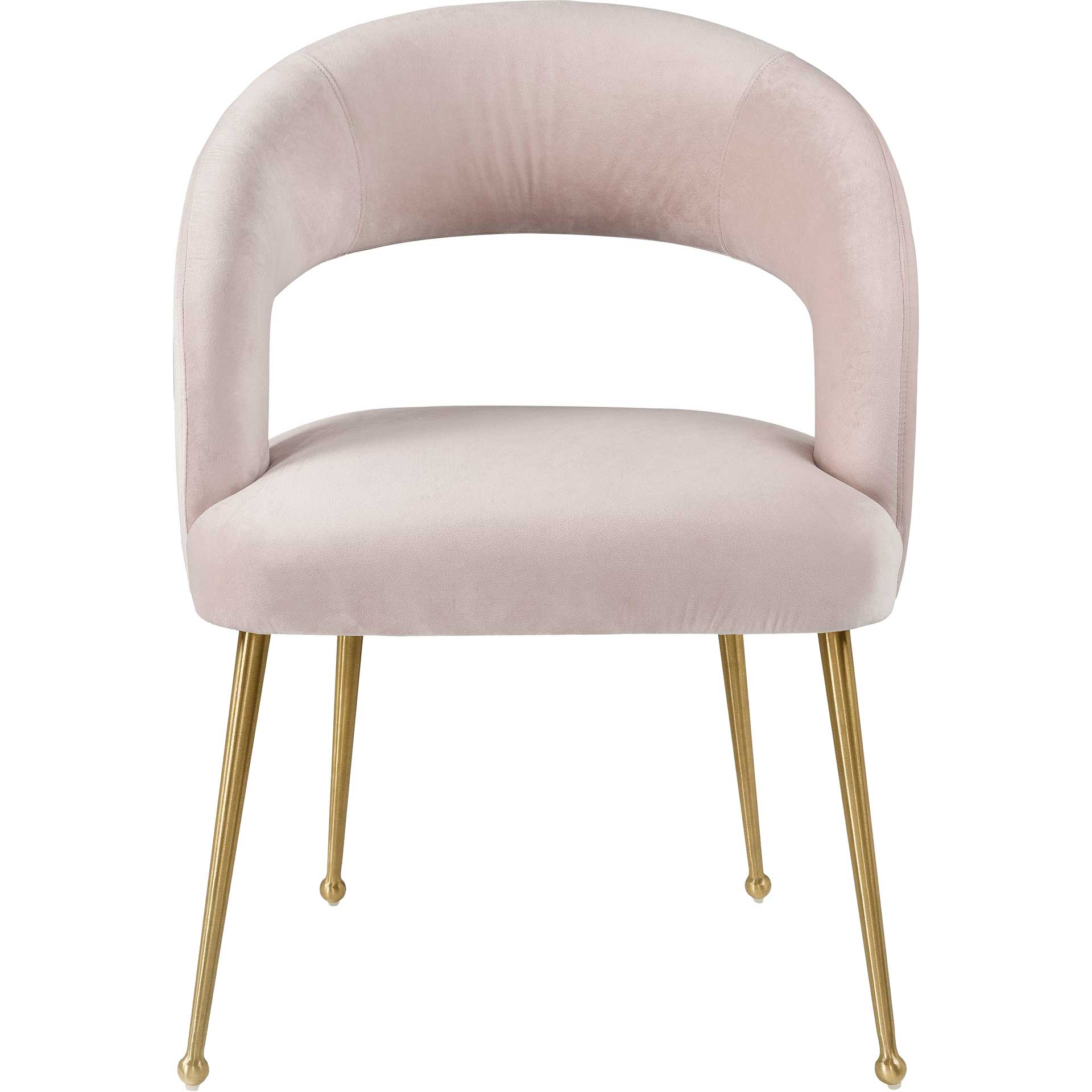 Rodgers Velvet Dining Chair Blush - Image 2