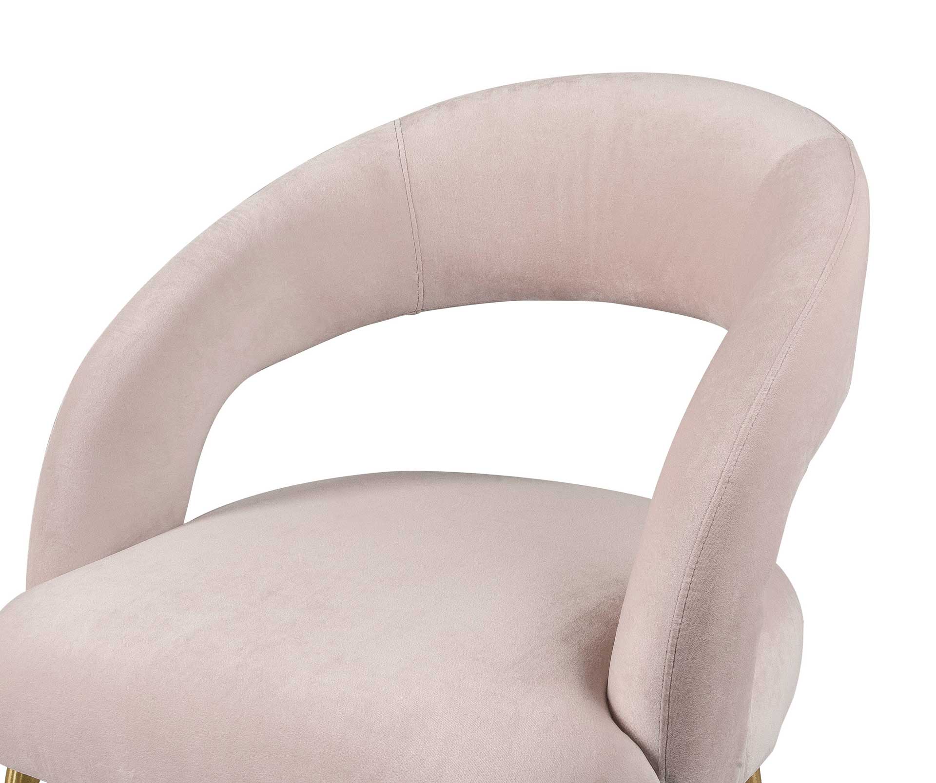 Rodgers Velvet Dining Chair Blush - Image 4