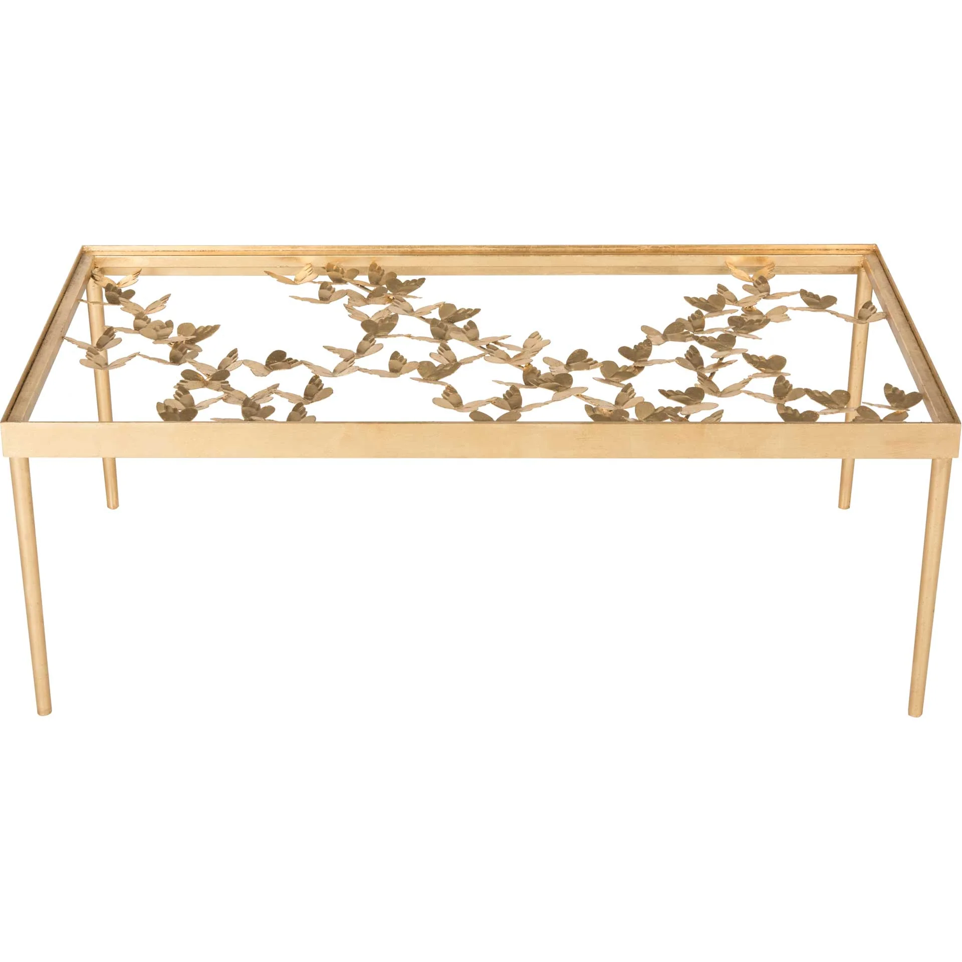 Rodney Butterfly Coffee Table Antique Gold - Image 2