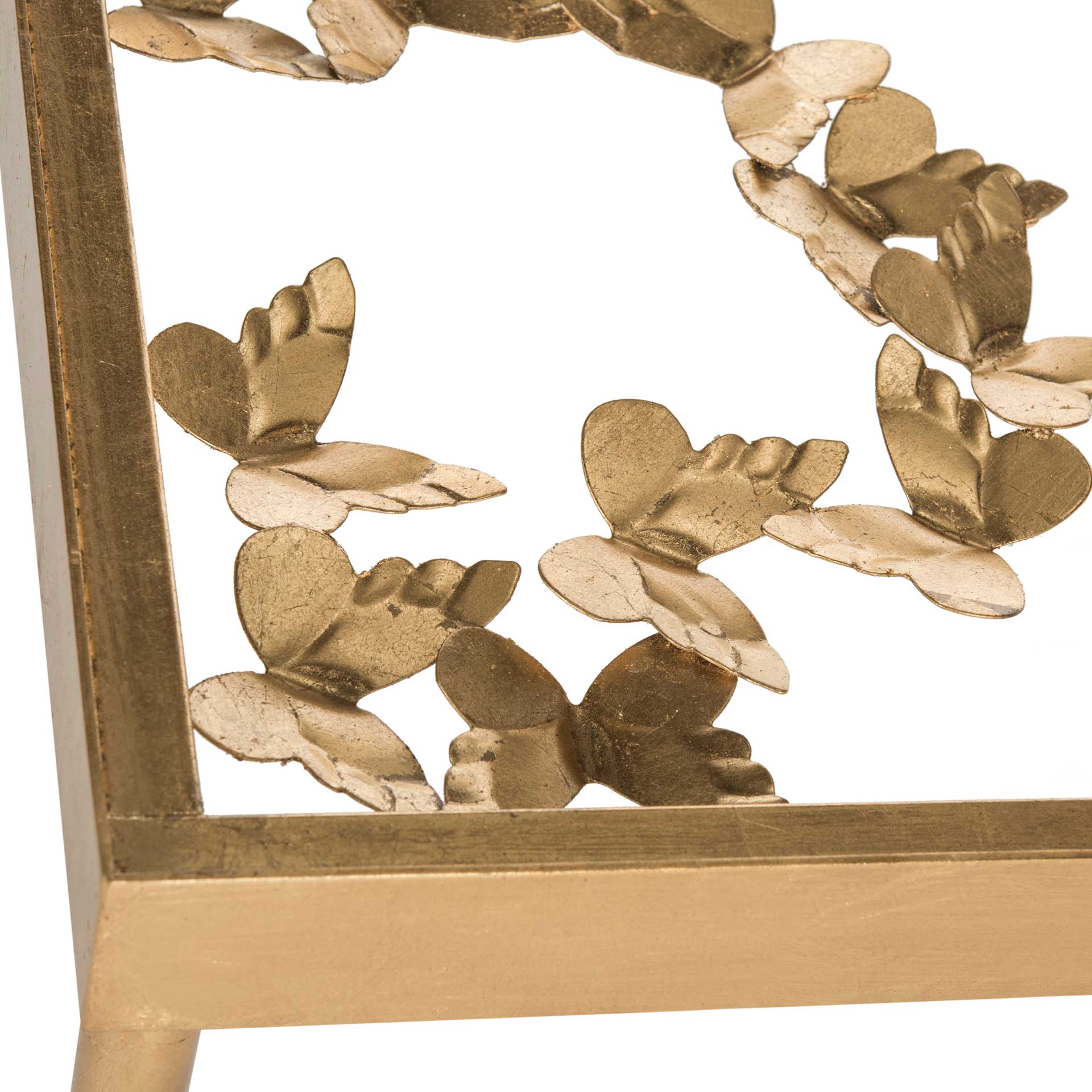 Rodney Butterfly Side Table Antique Gold - Image 3