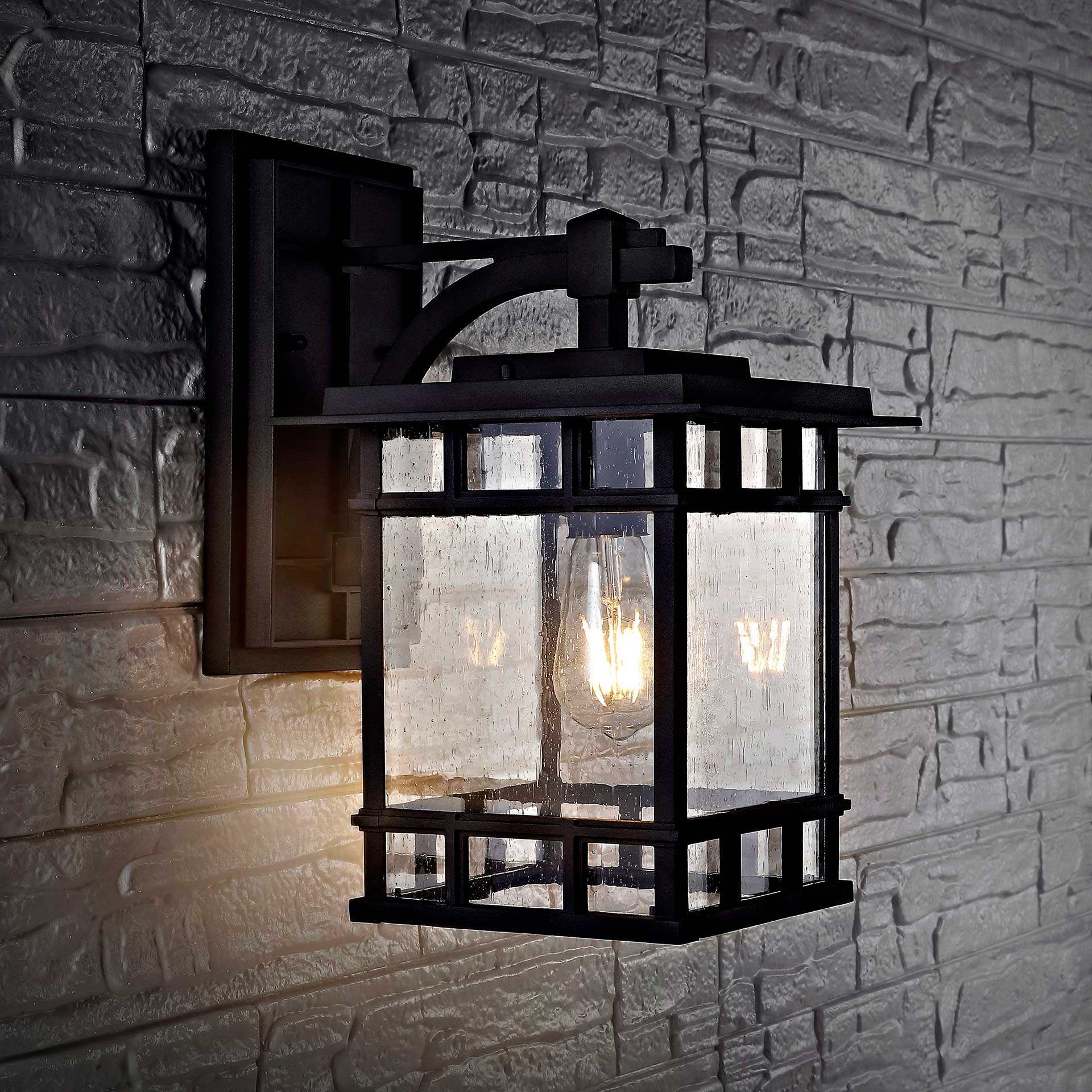 Roe Outdoor Wall Lantern Black - Image 3