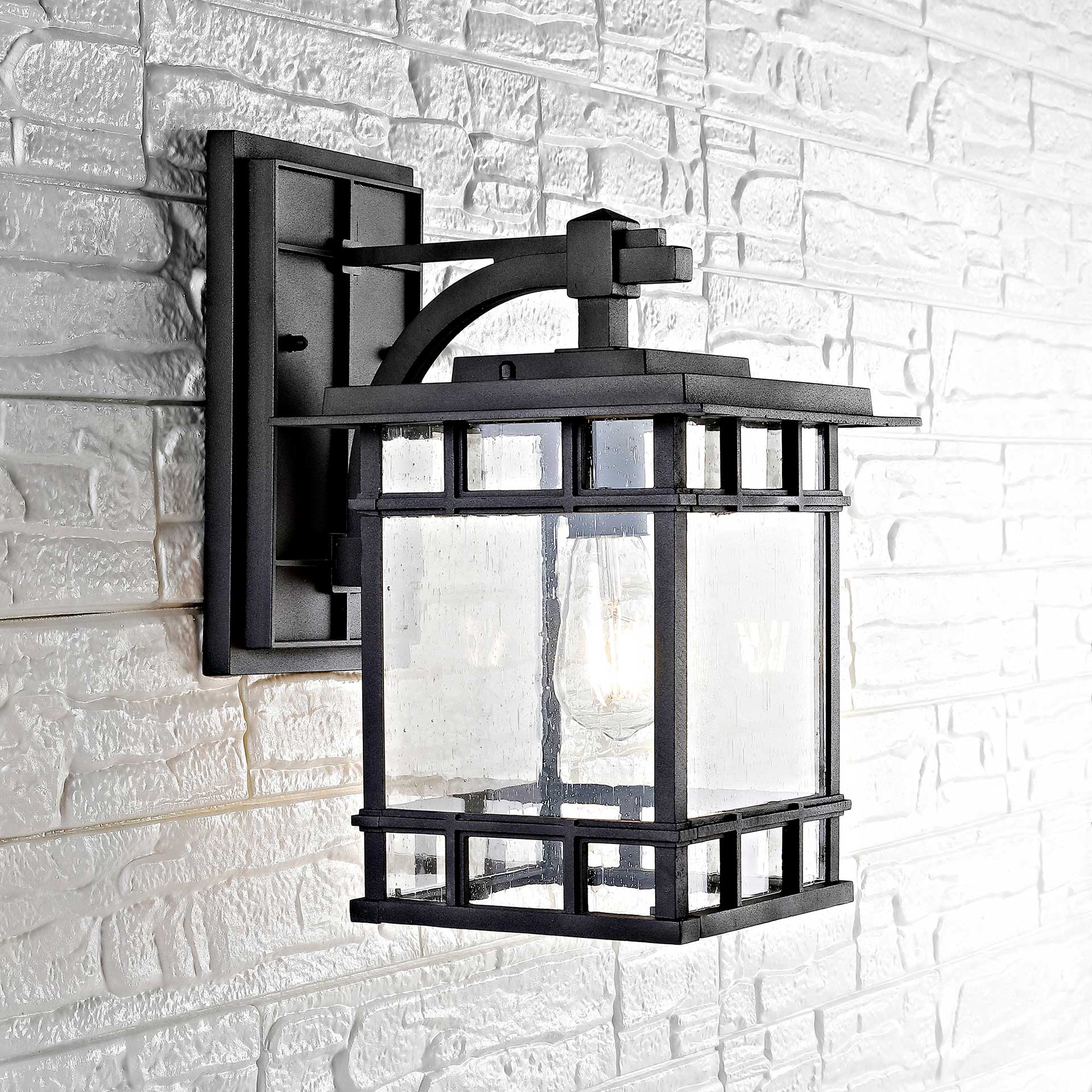 Roe Outdoor Wall Lantern Black - Image 4