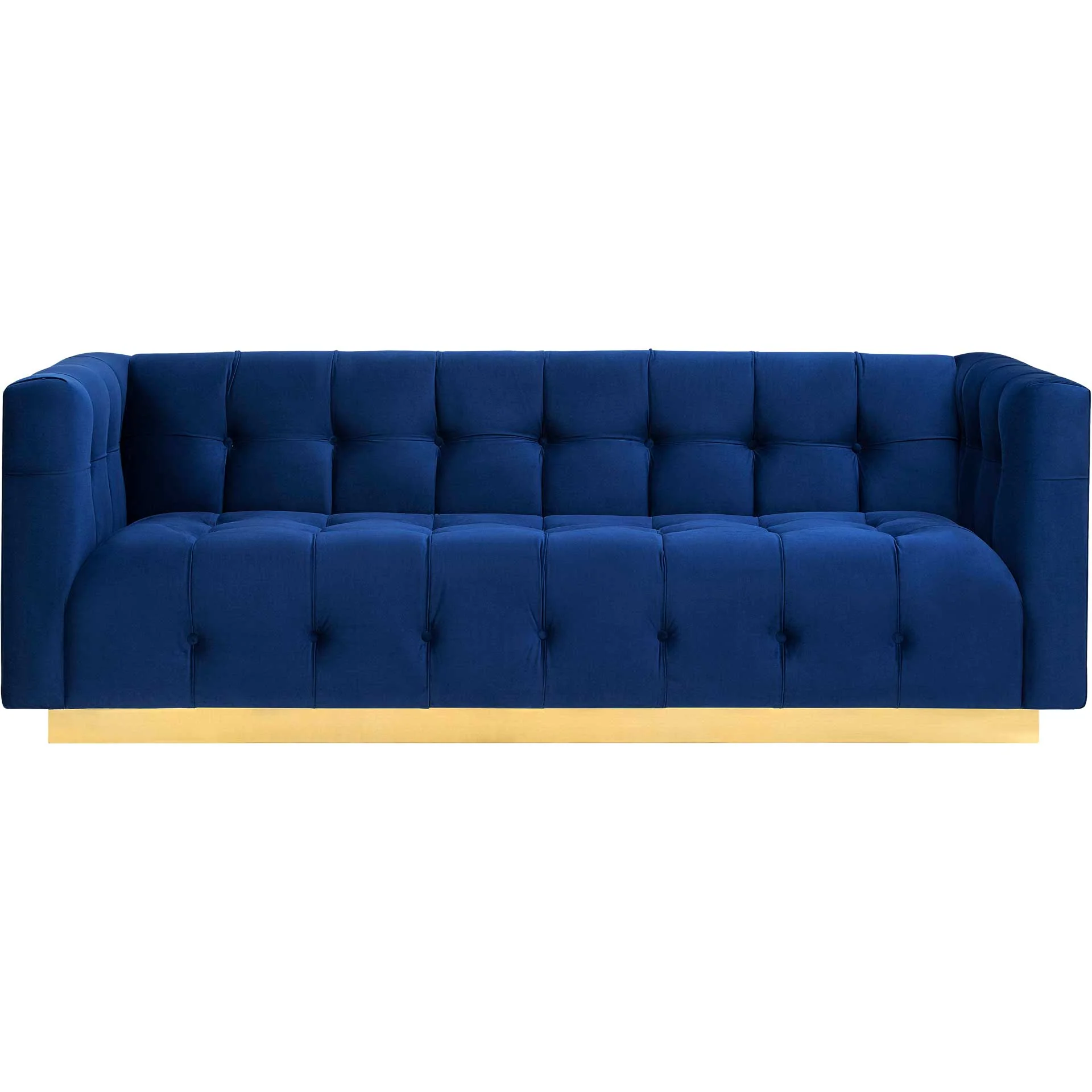 Roe Velvet Sofa Navy - Image 2