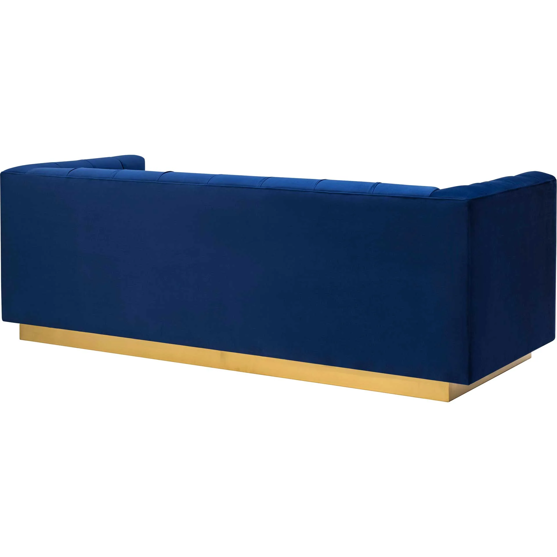Roe Velvet Sofa Navy - Image 3