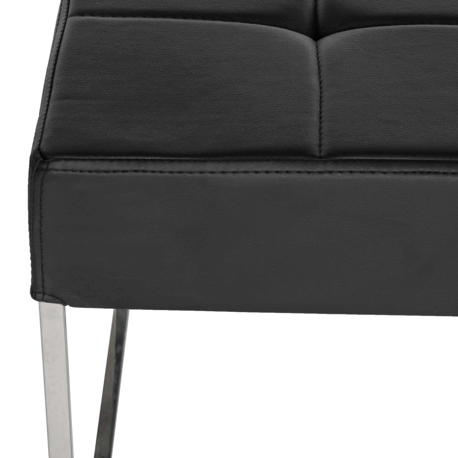 Roger Ottoman Black/Chrome - Image 3
