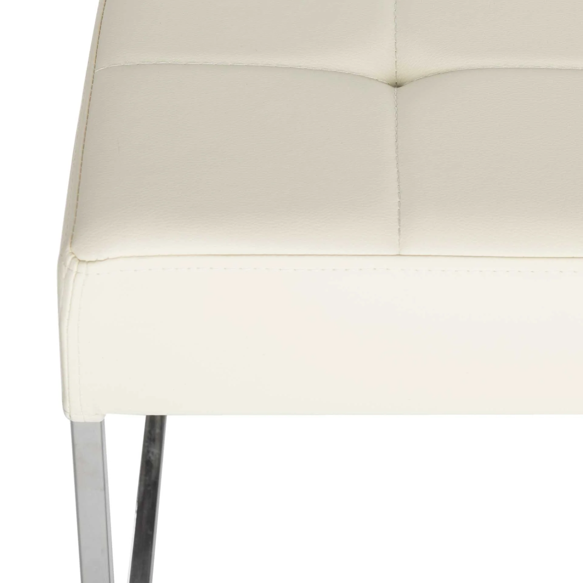Roger Ottoman Creme/Chrome - Image 3