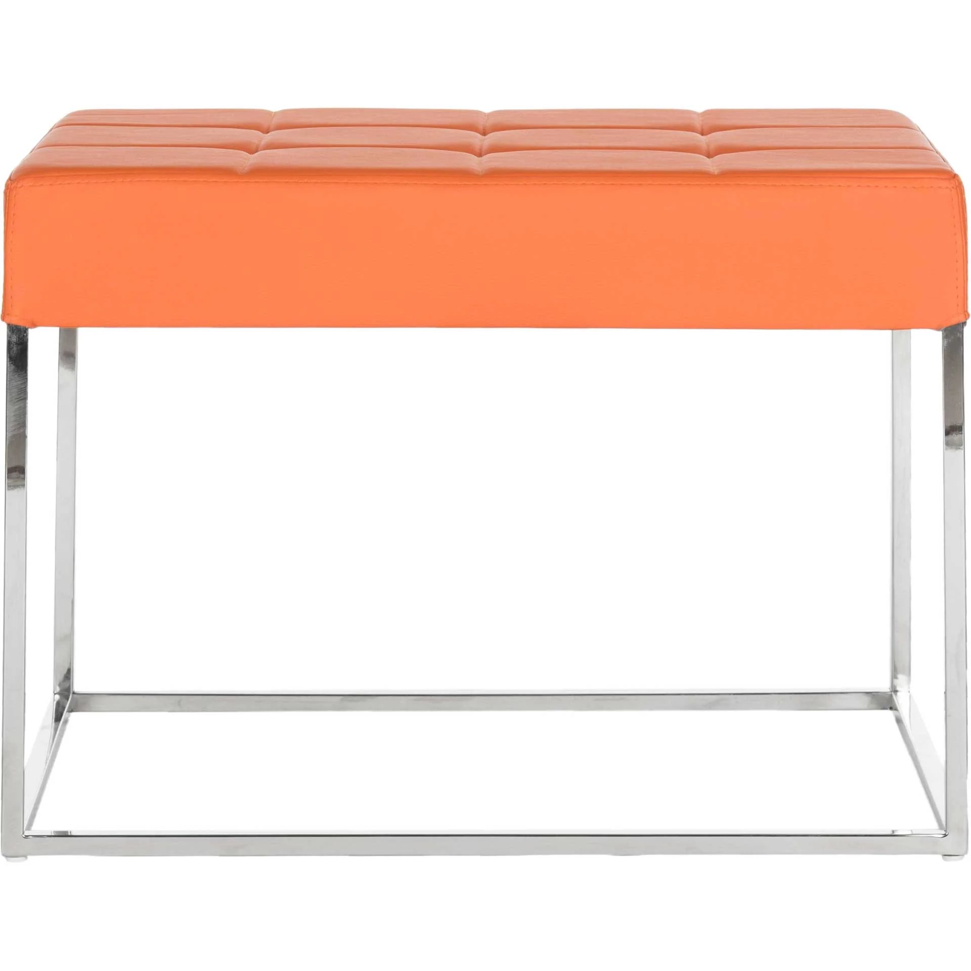 Roger Ottoman Orange/Chrome - Image 2