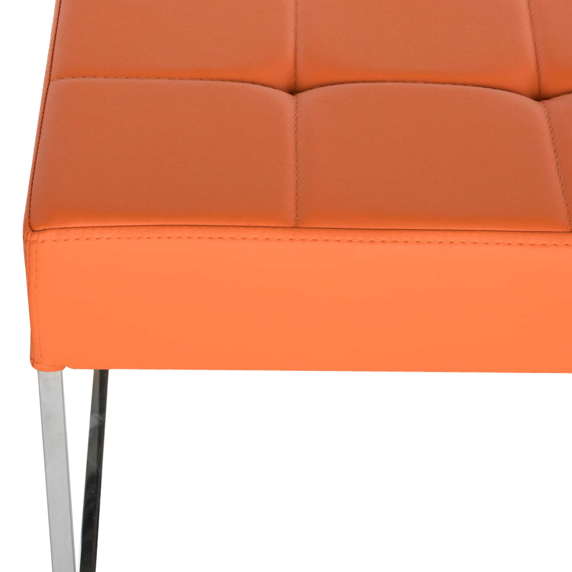 Roger Ottoman Orange/Chrome - Image 3