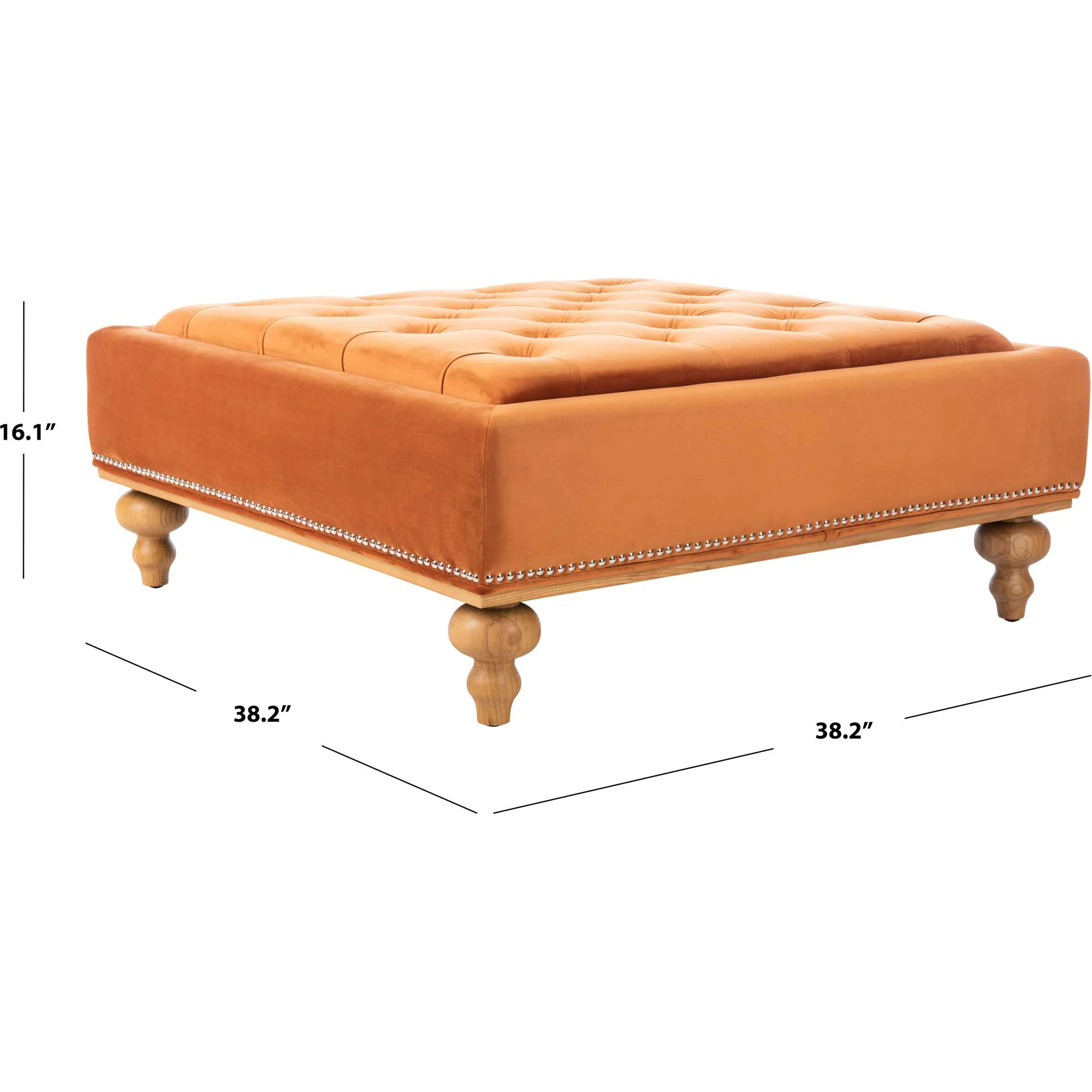 Rohan Tufted Ottoman Sienna - Image 3