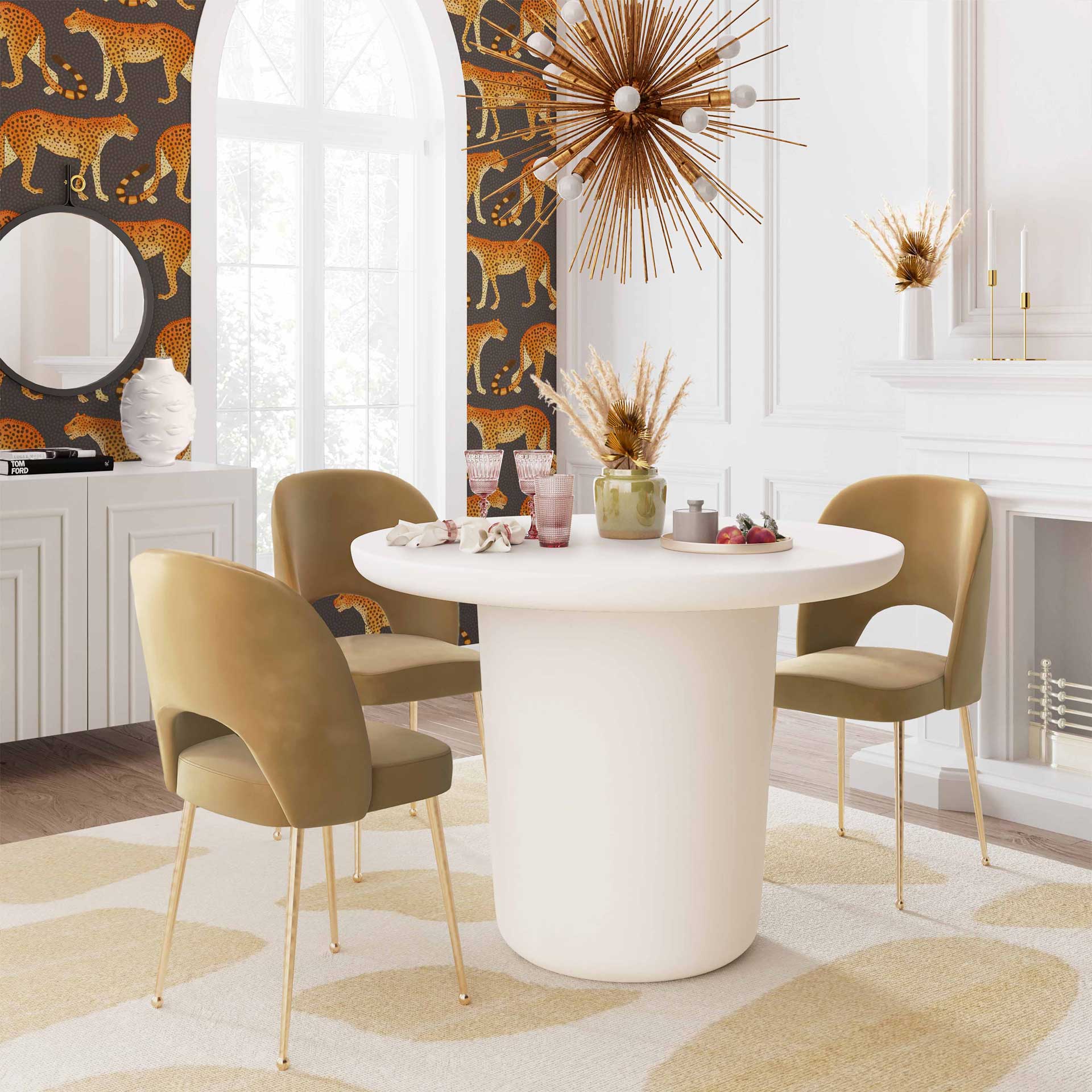Roland Concrete Dining Table Ivory - Image 6