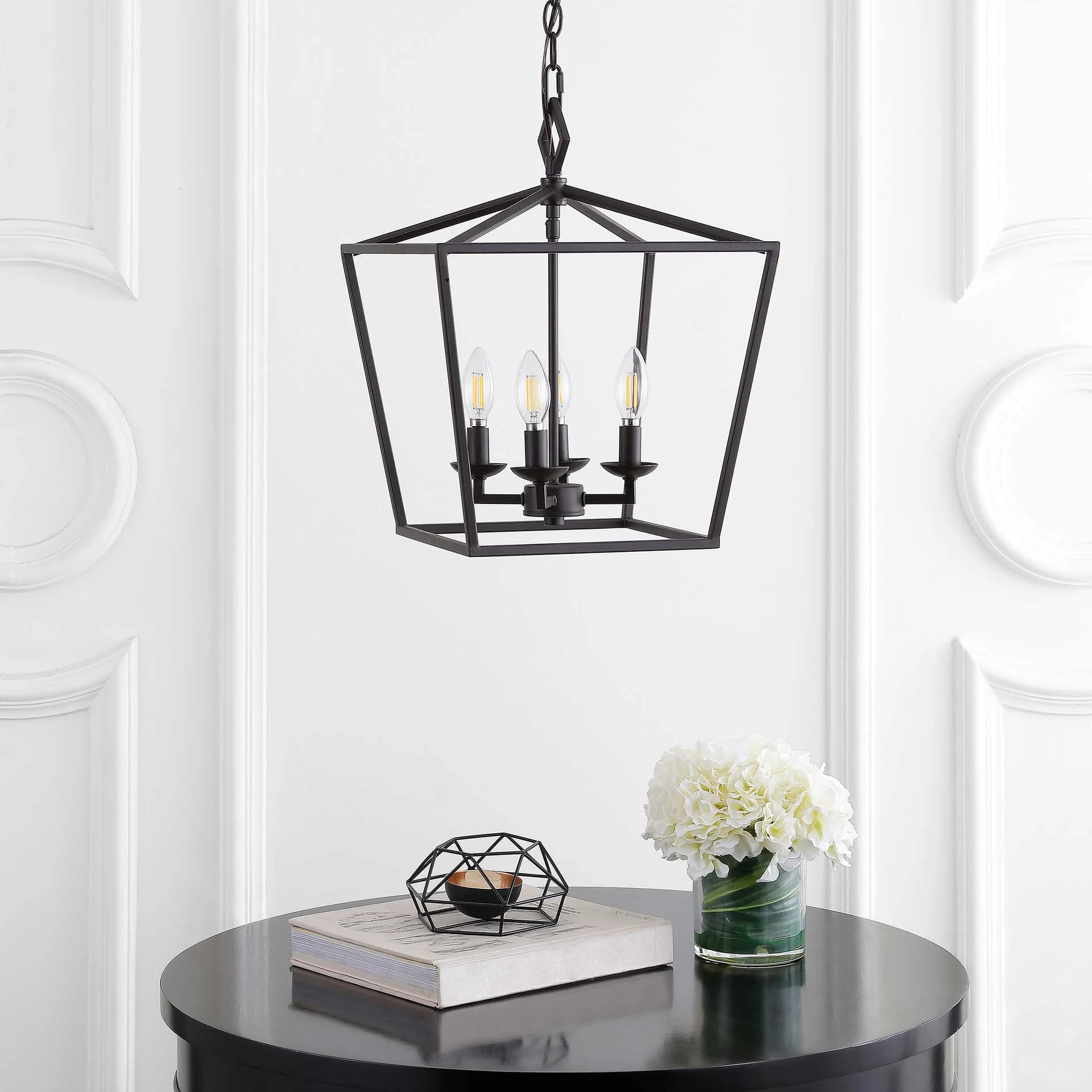 Roma 4 Light Pendant Bronze/Black - Image 3