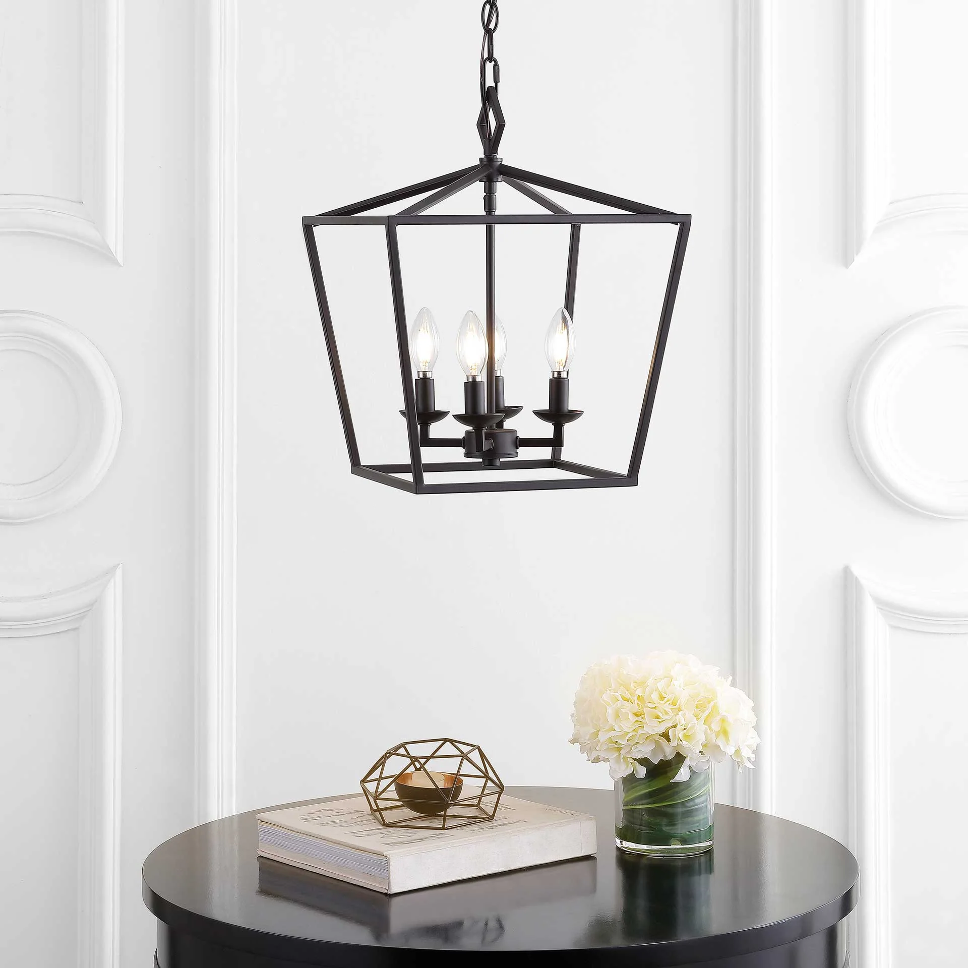 Roma 4 Light Pendant Bronze/Black - Image 4