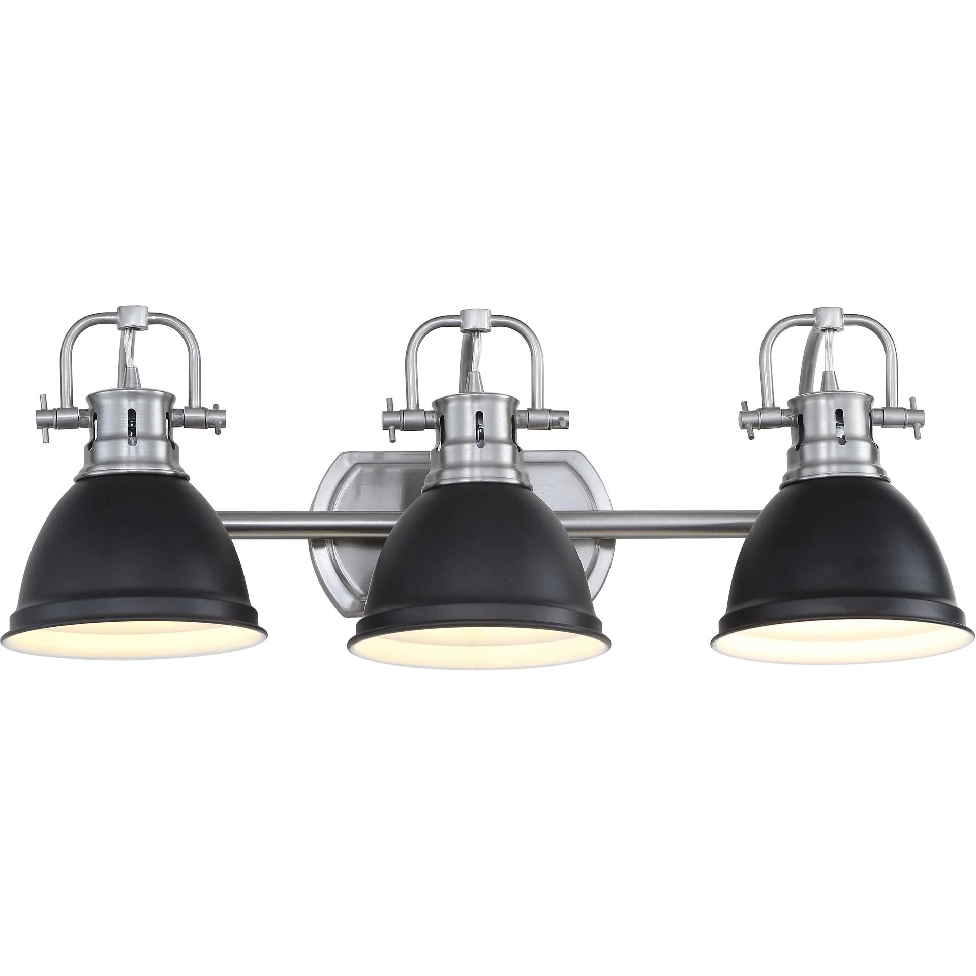 Rome 3 Light Sconce Brush Nickel/Black - Image 2