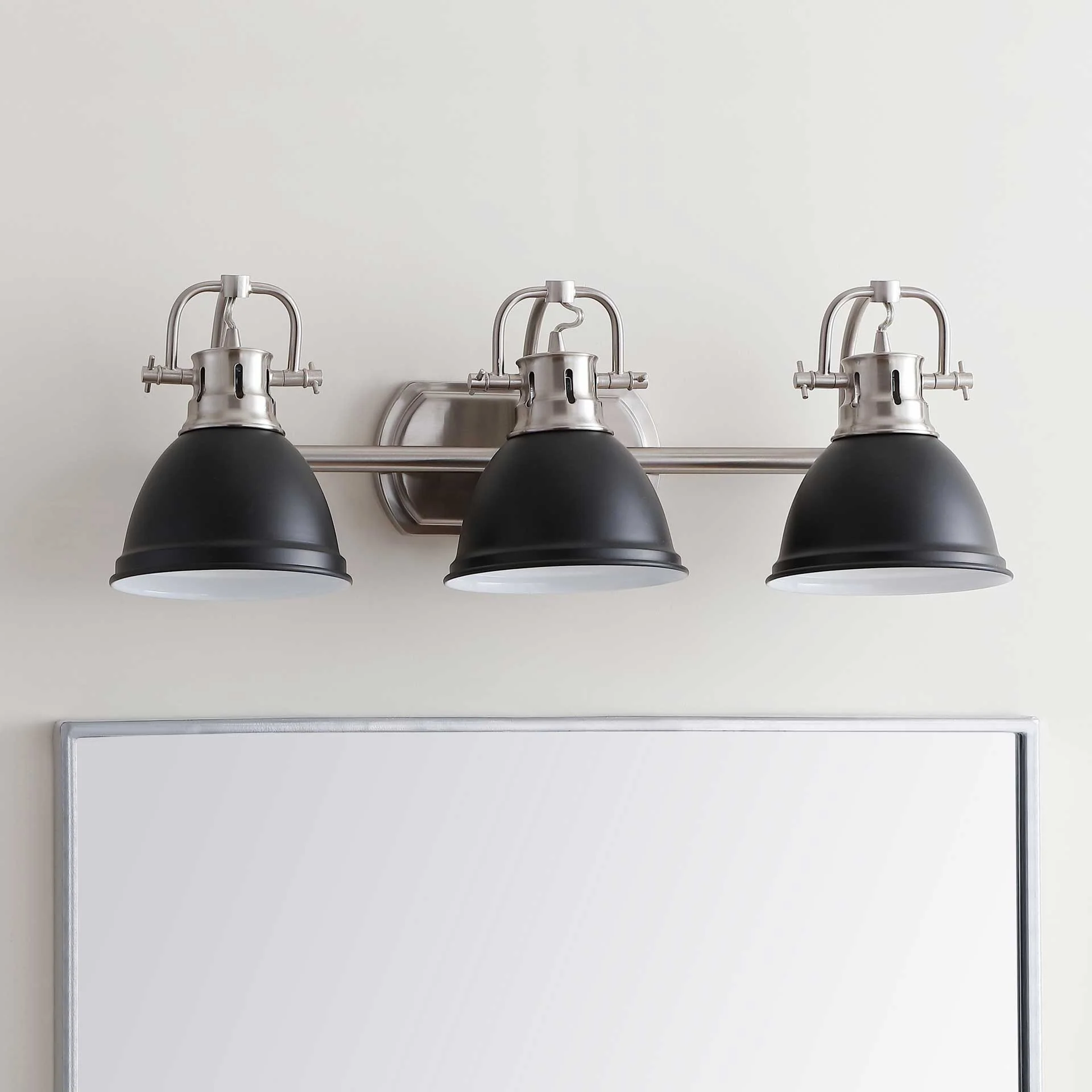 Rome 3 Light Sconce Brush Nickel/Black - Image 3