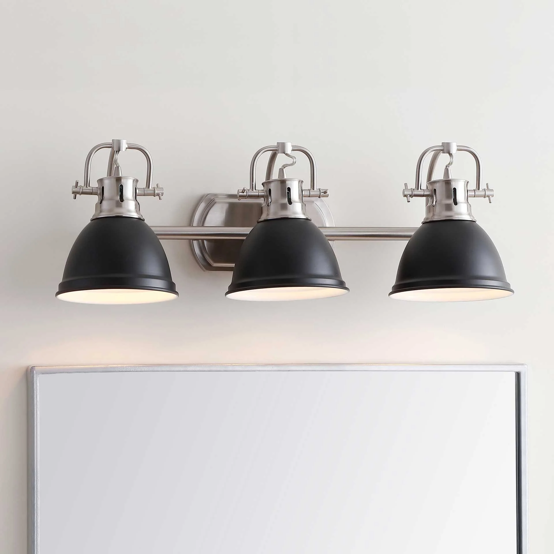 Rome 3 Light Sconce Brush Nickel/Black - Image 4